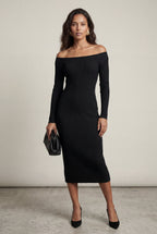 Zoyri | Off-Shoulder Ribbed Maxi Dress