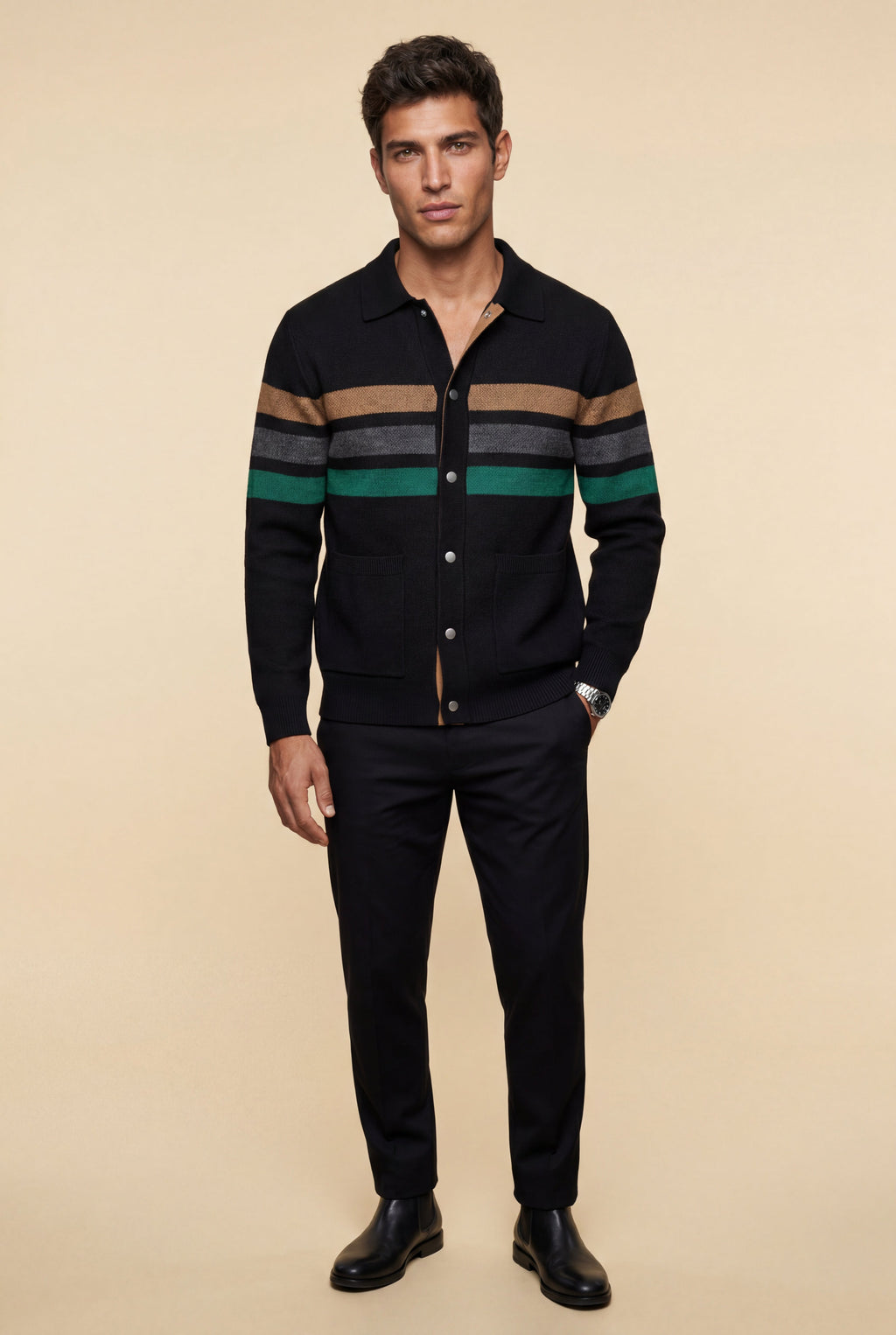 Zoyri | Modern Stripe Cardigan