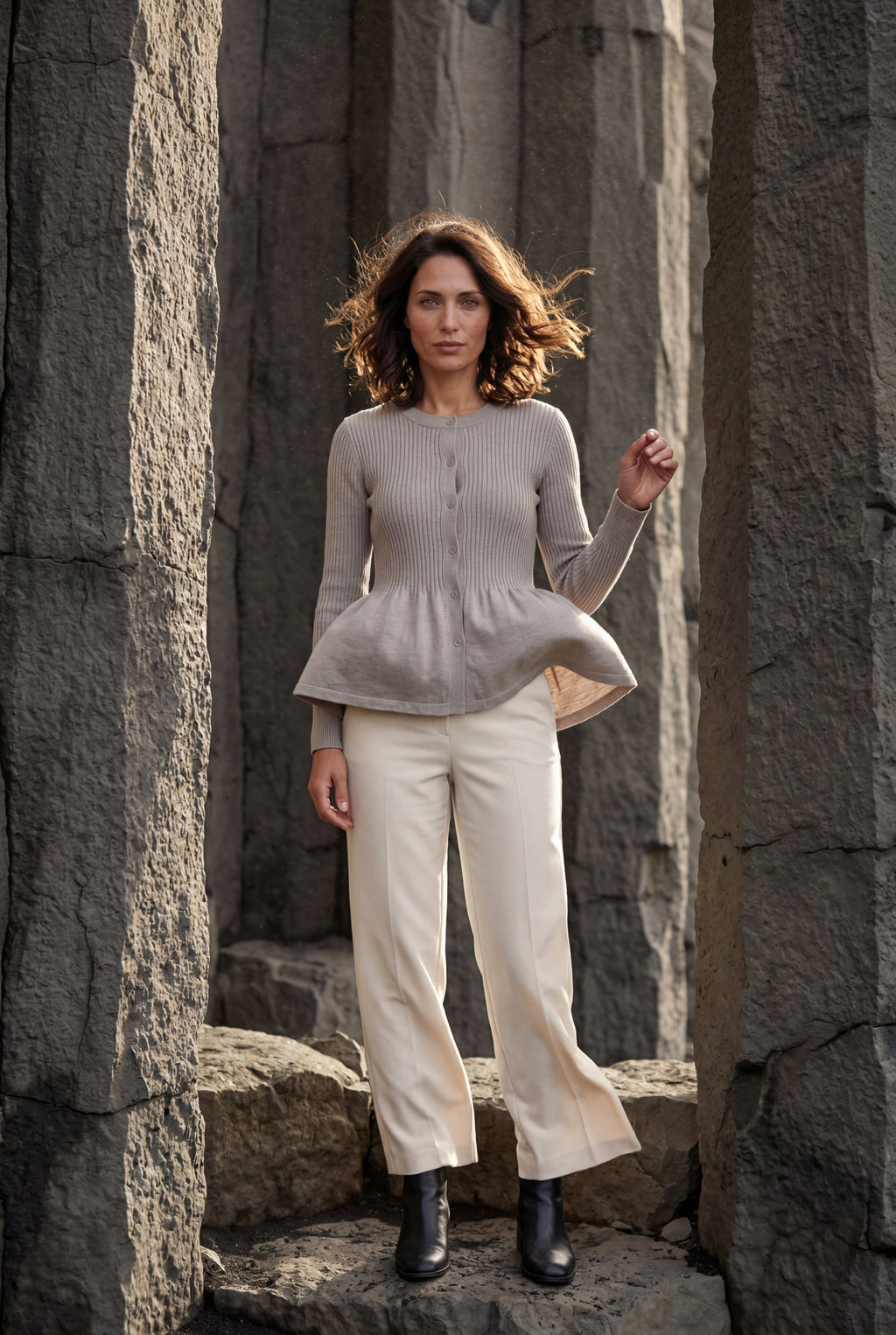 Zoyri | Soft Peplum Cardigan