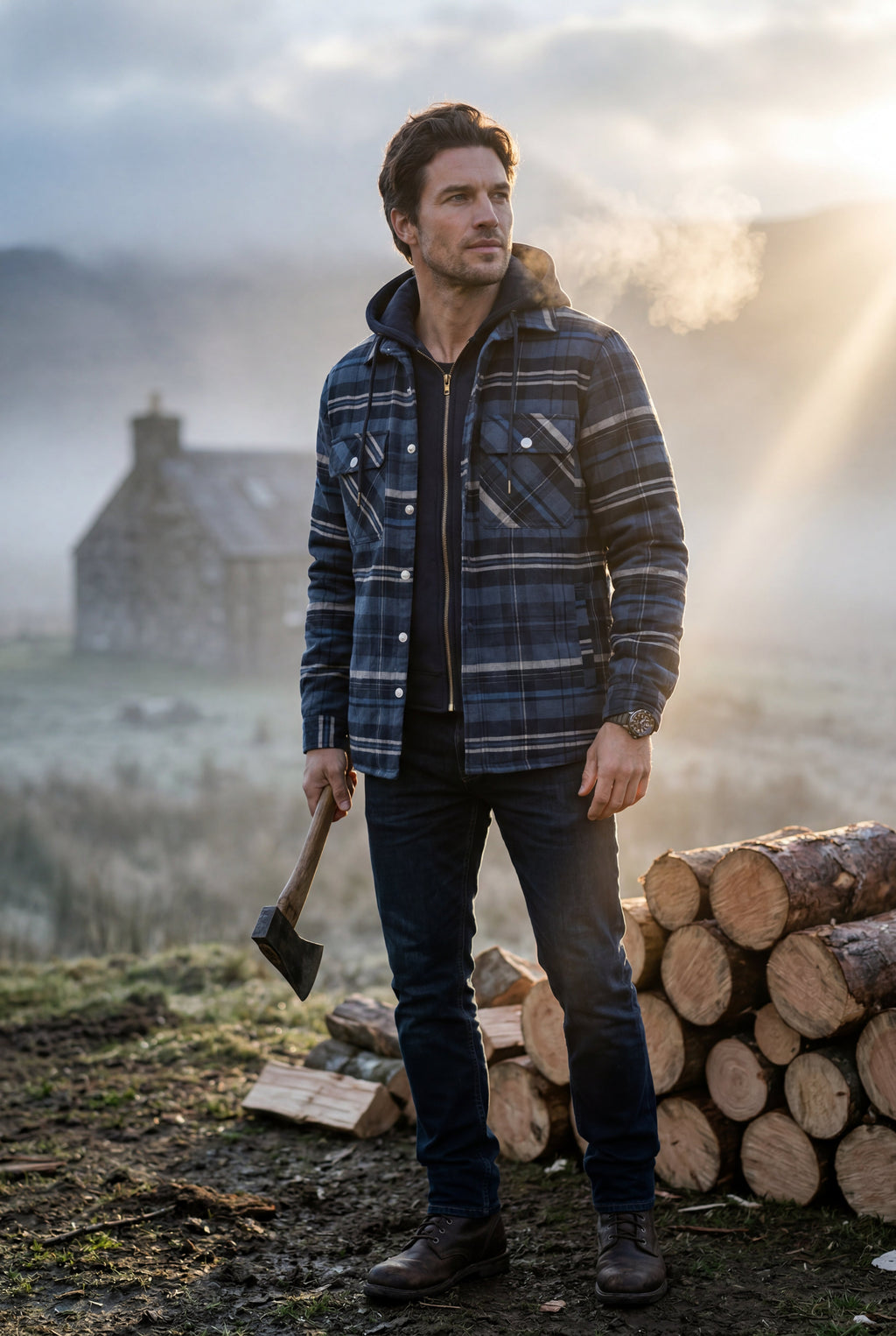 Zoyri | Hooded Check Jacket