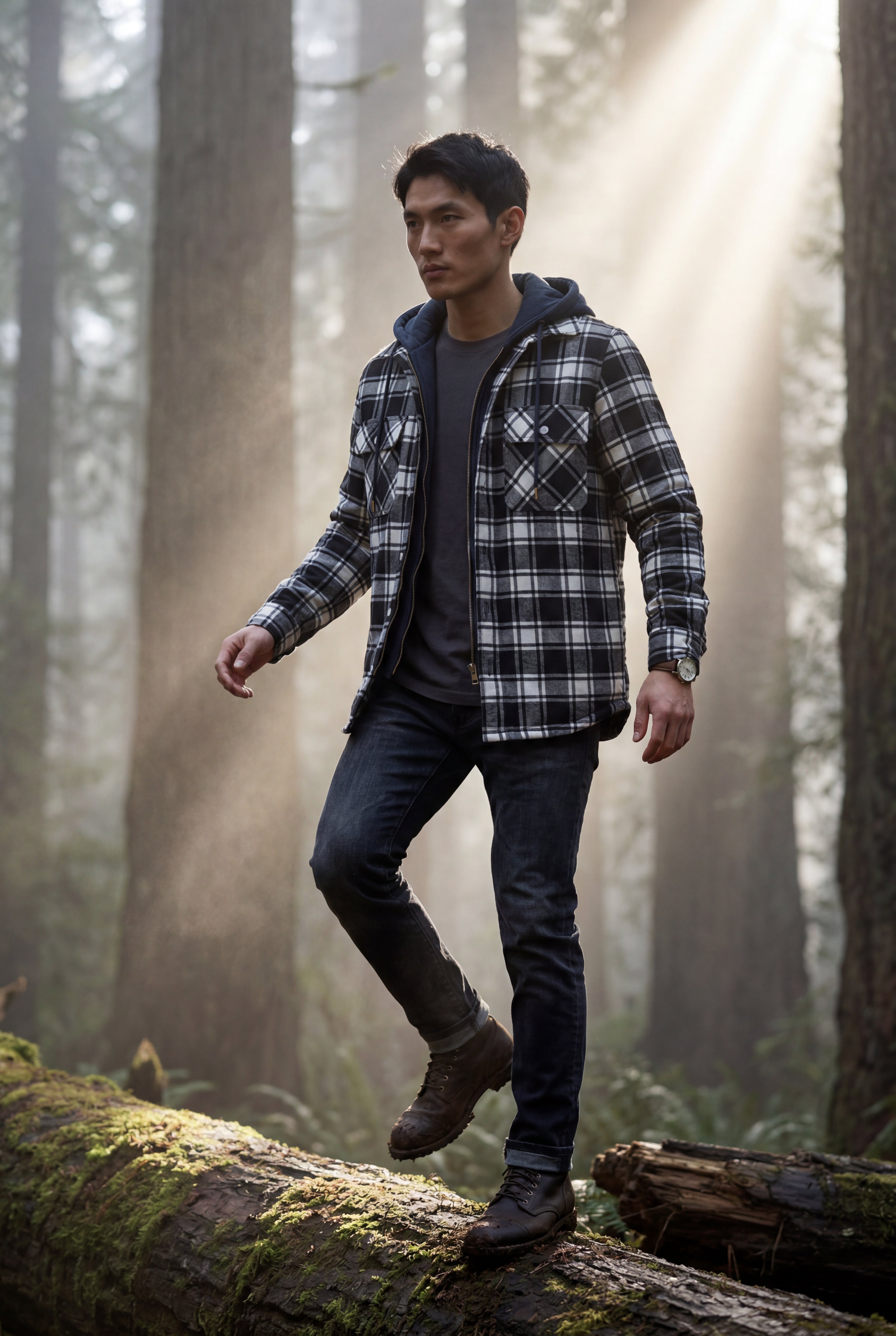Zoyri | Hooded Check Jacket
