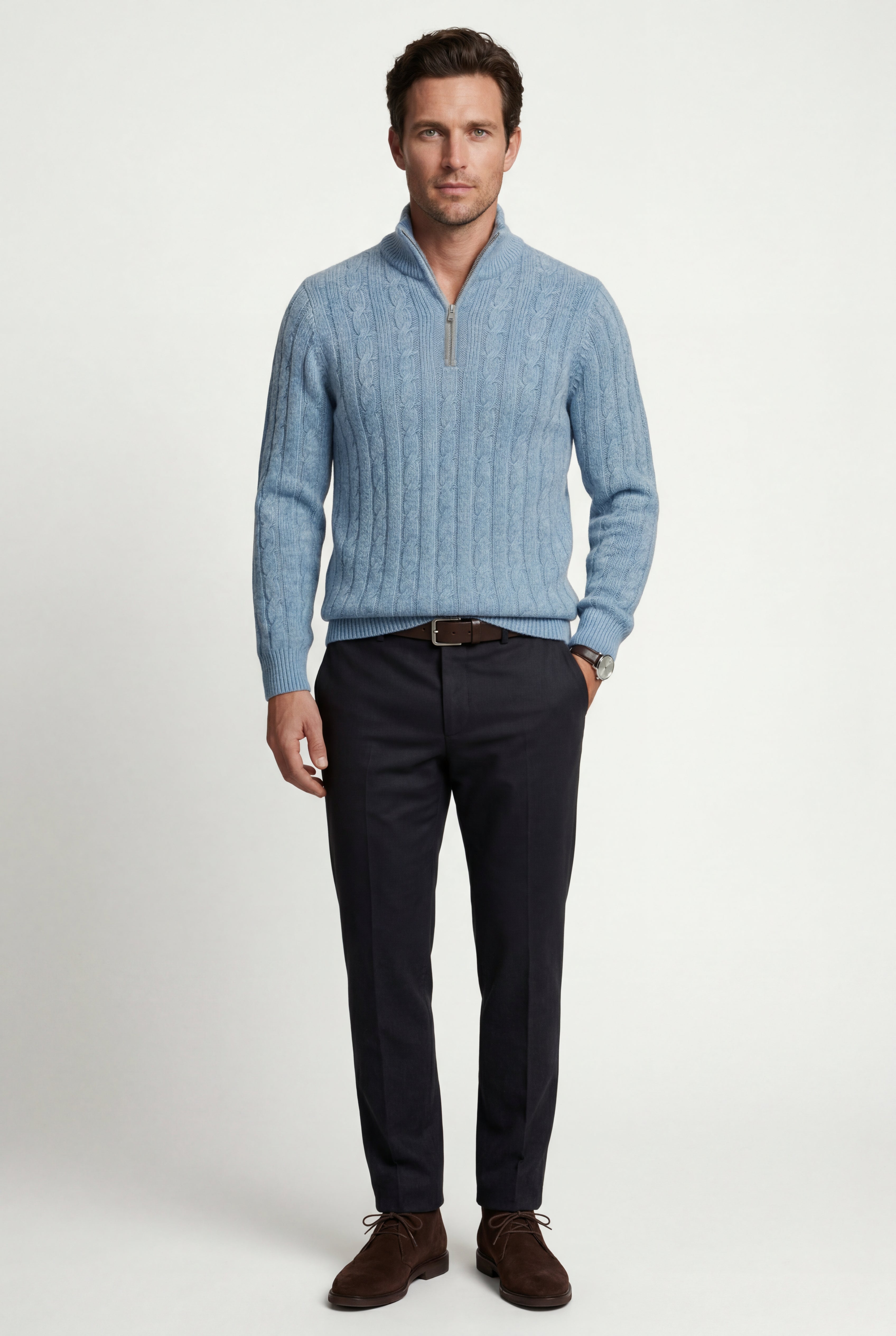 Zoyri | Cable Half-Zip Sweater