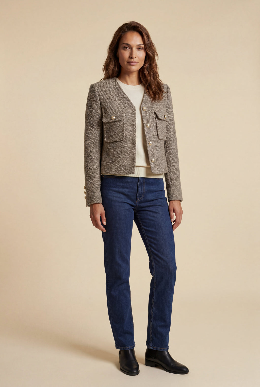 Zoyri | Cropped Tweed Jacket