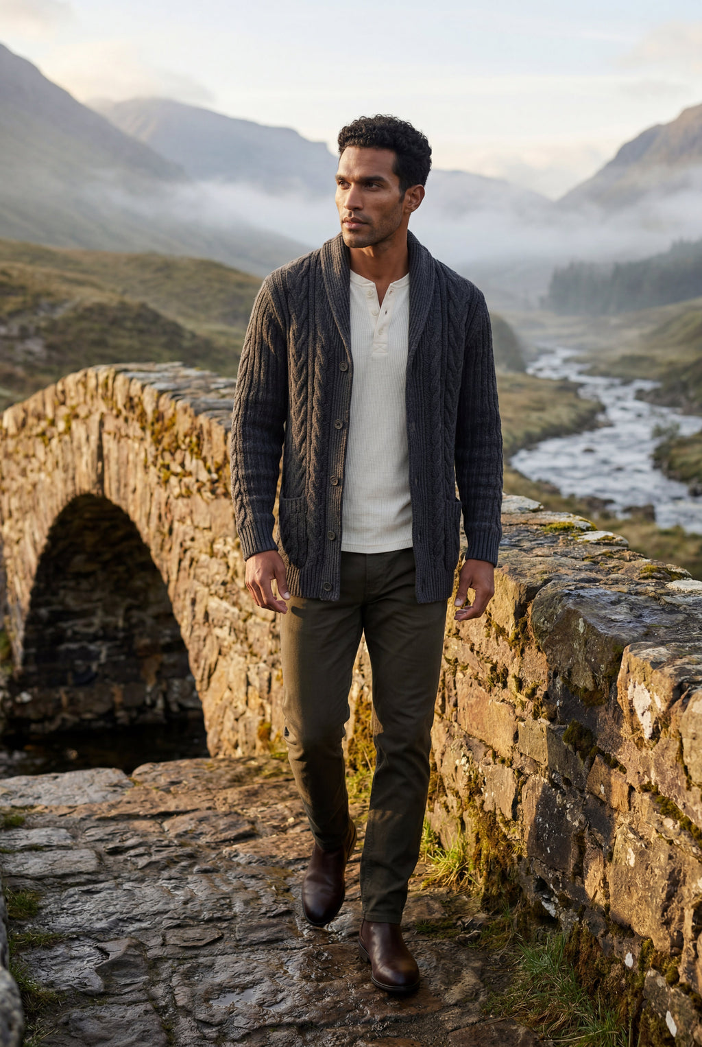 Zoyri | Cable Shawl Cardigan