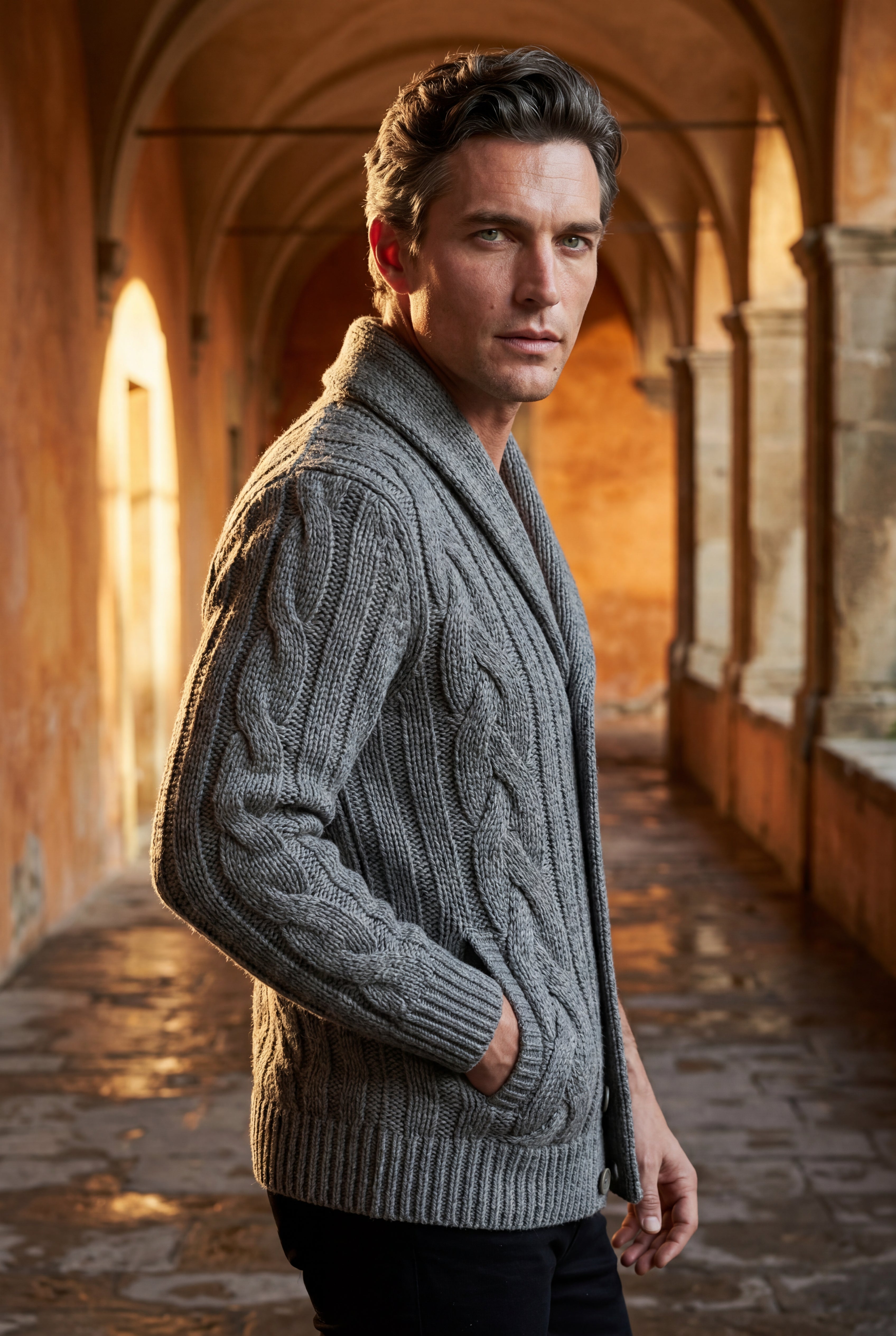 Zoyri | Cable Shawl Cardigan