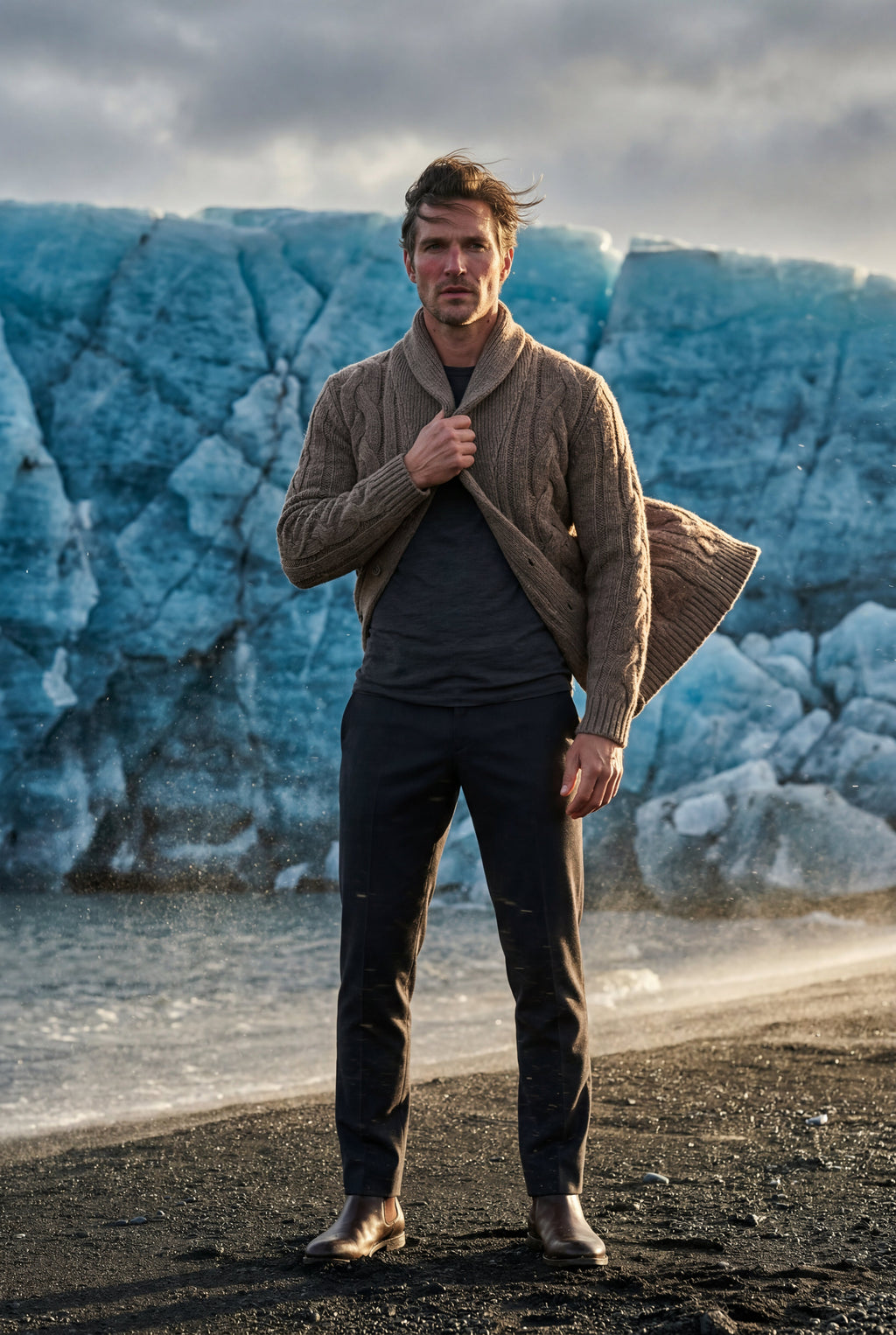 Zoyri | Cable Shawl Cardigan