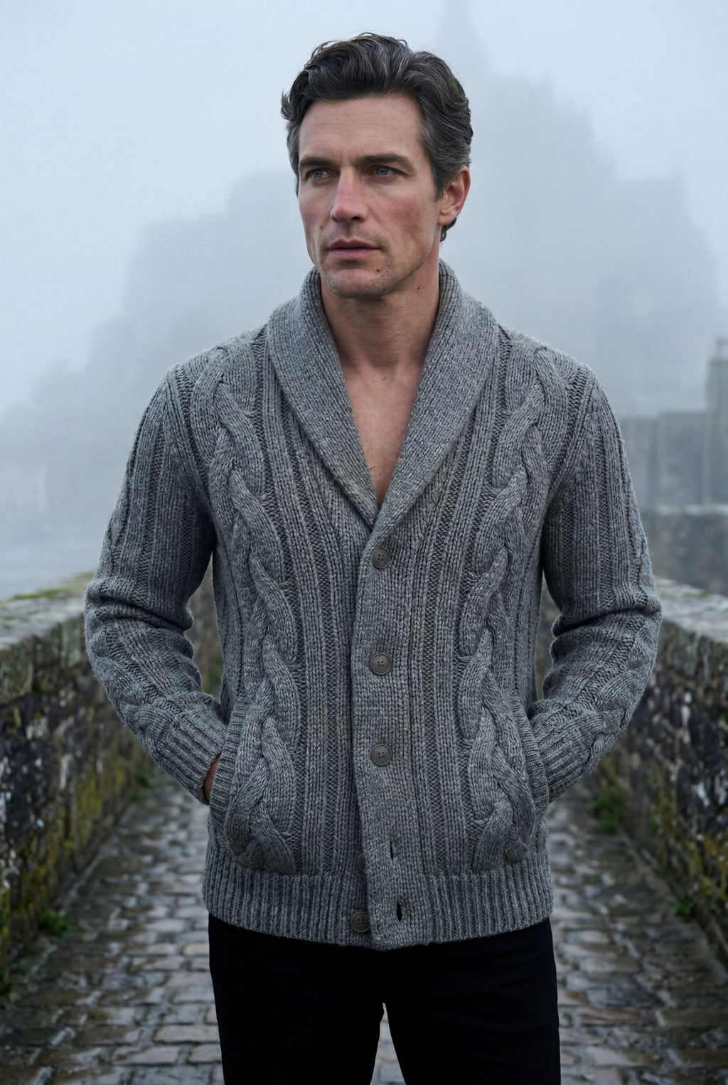 Zoyri | Cable Shawl Cardigan