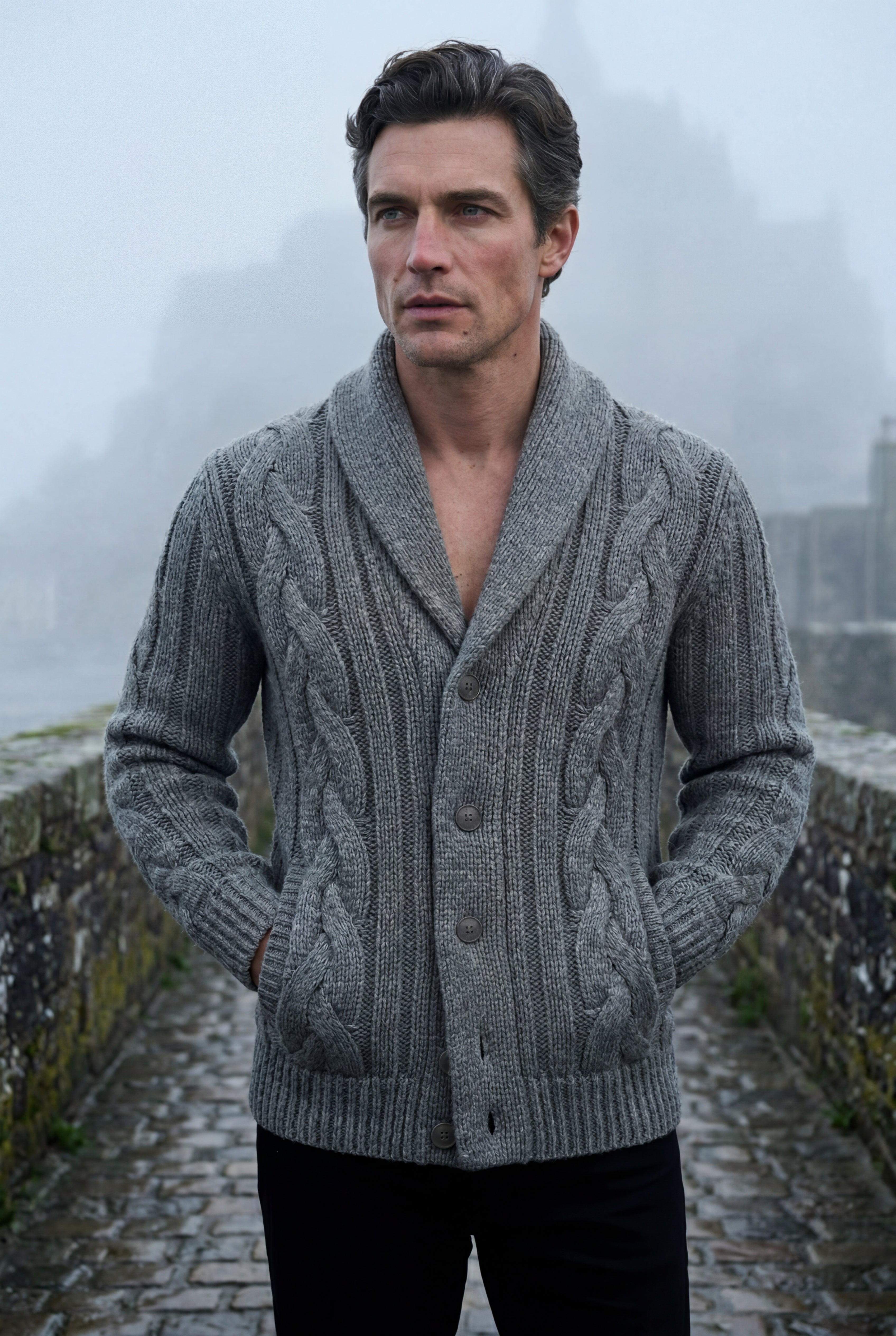 Zoyri | Cable Shawl Cardigan