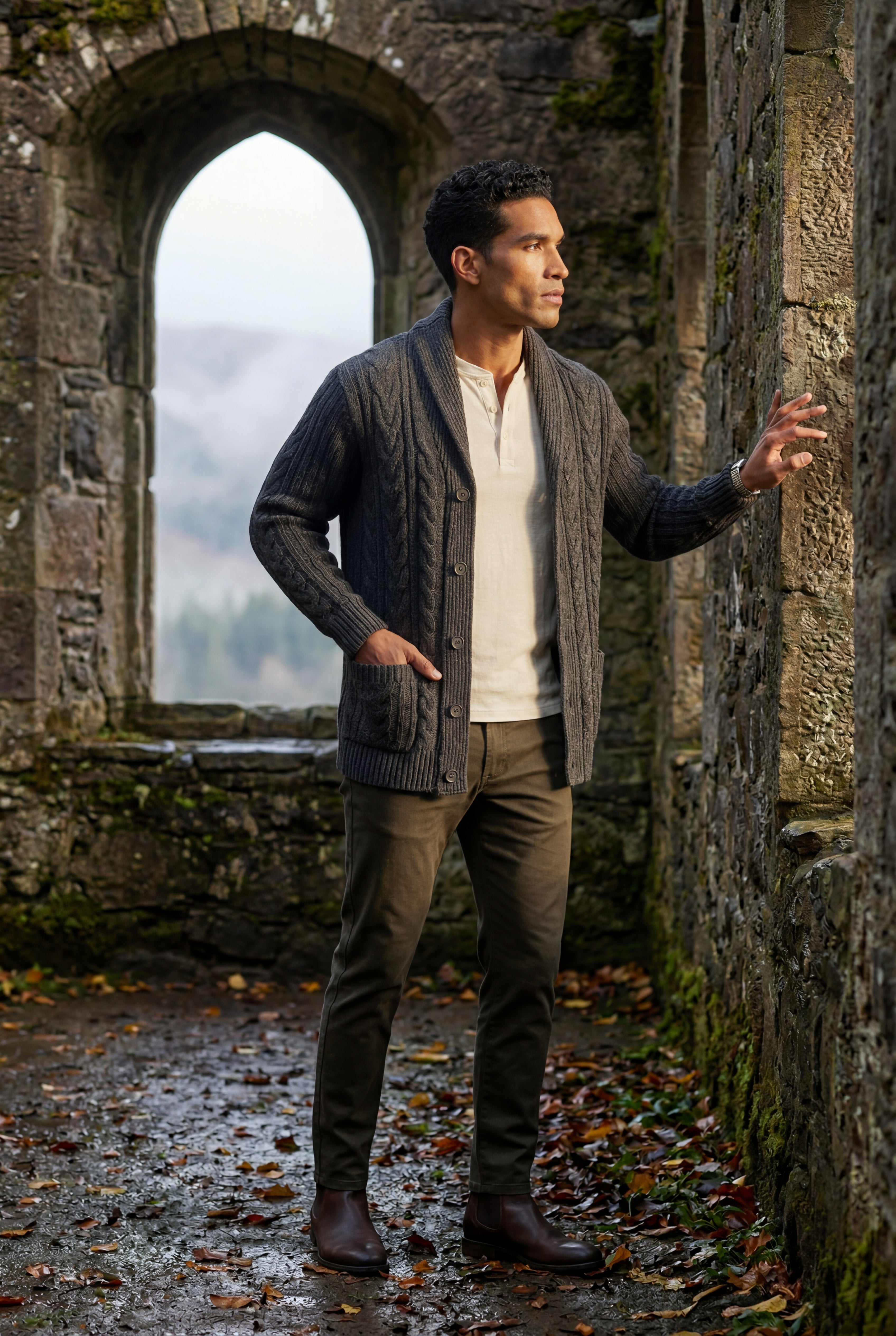 Zoyri | Cable Shawl Cardigan