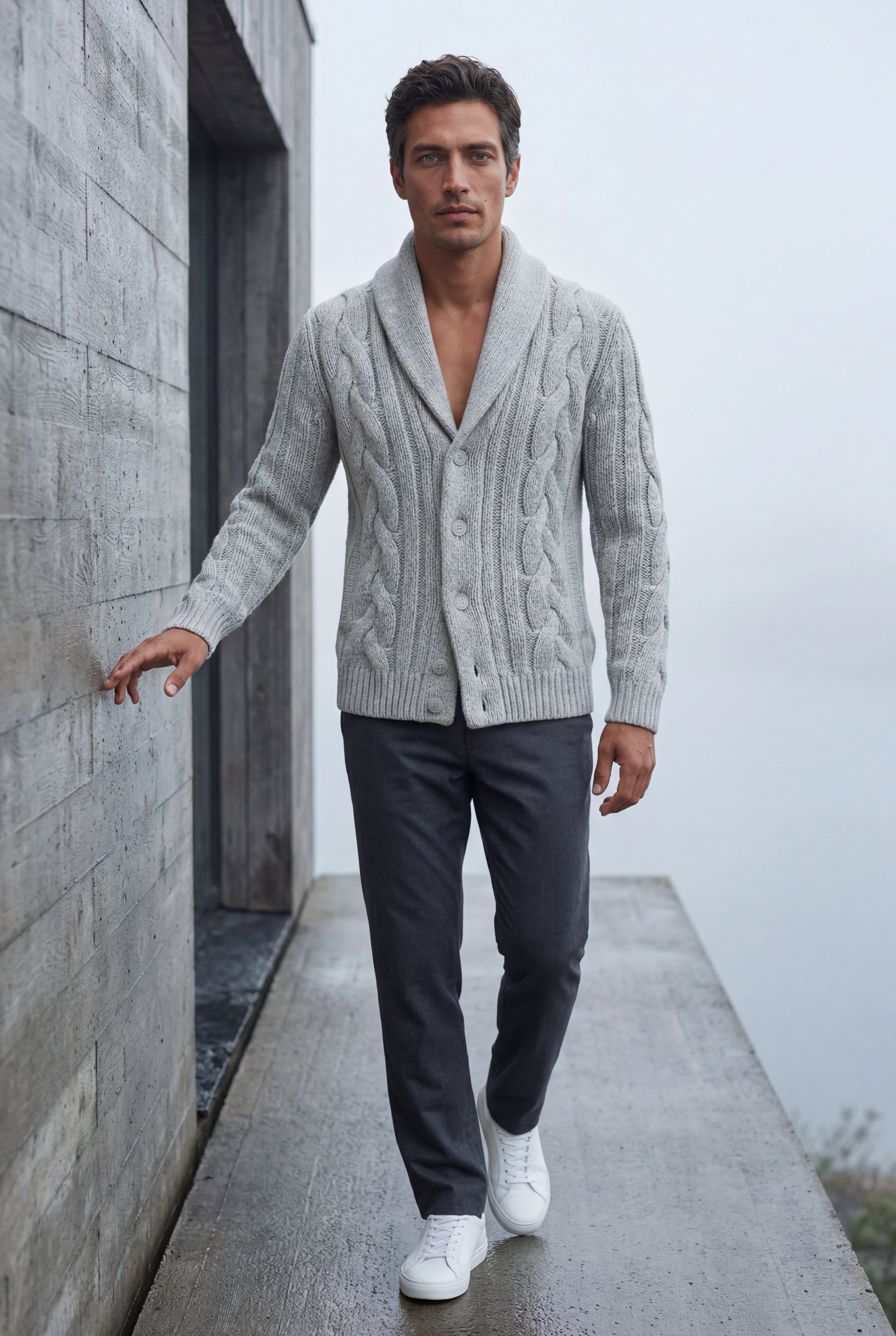 Zoyri | Cable Shawl Cardigan