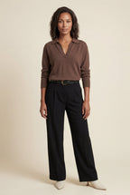 Zoyri | Open Collar Knit Sweater