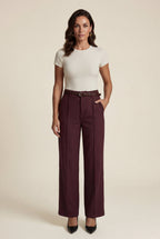 Zoyri | Belted Wide-Leg Trousers