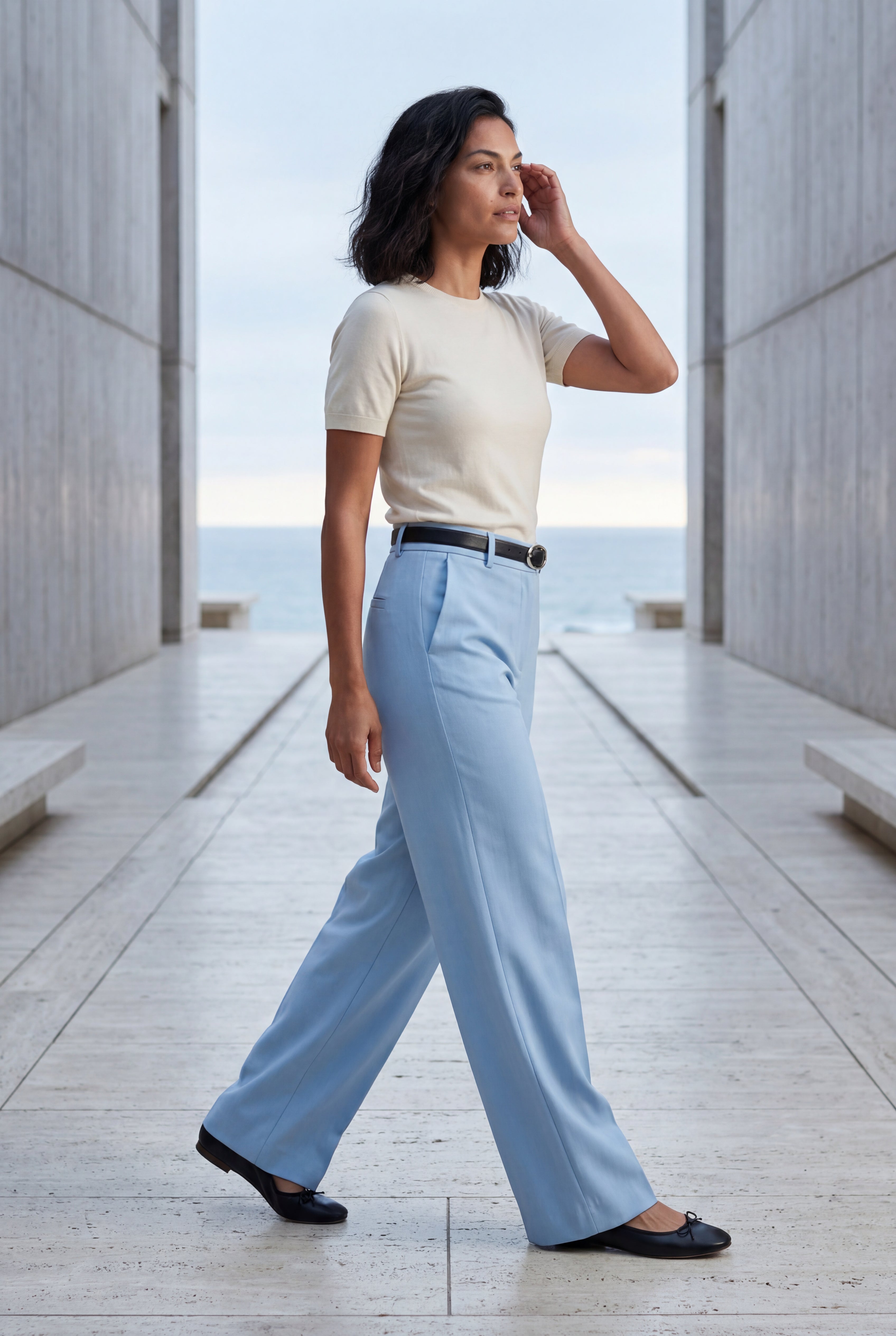 Zoyri | Belted Wide-Leg Trousers