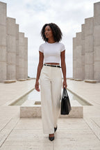Zoyri | Belted Wide-Leg Trousers