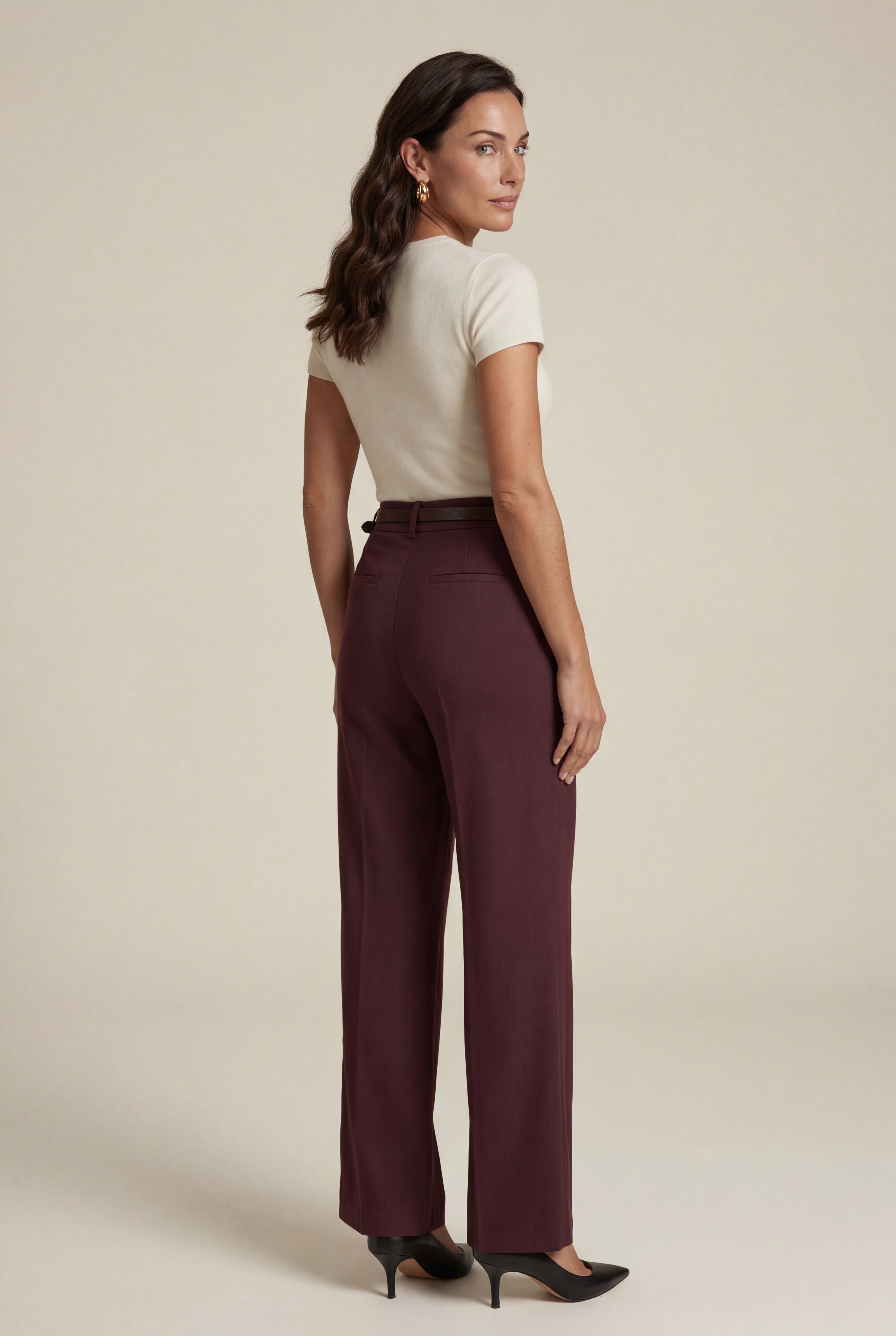 Zoyri | Belted Wide-Leg Trousers