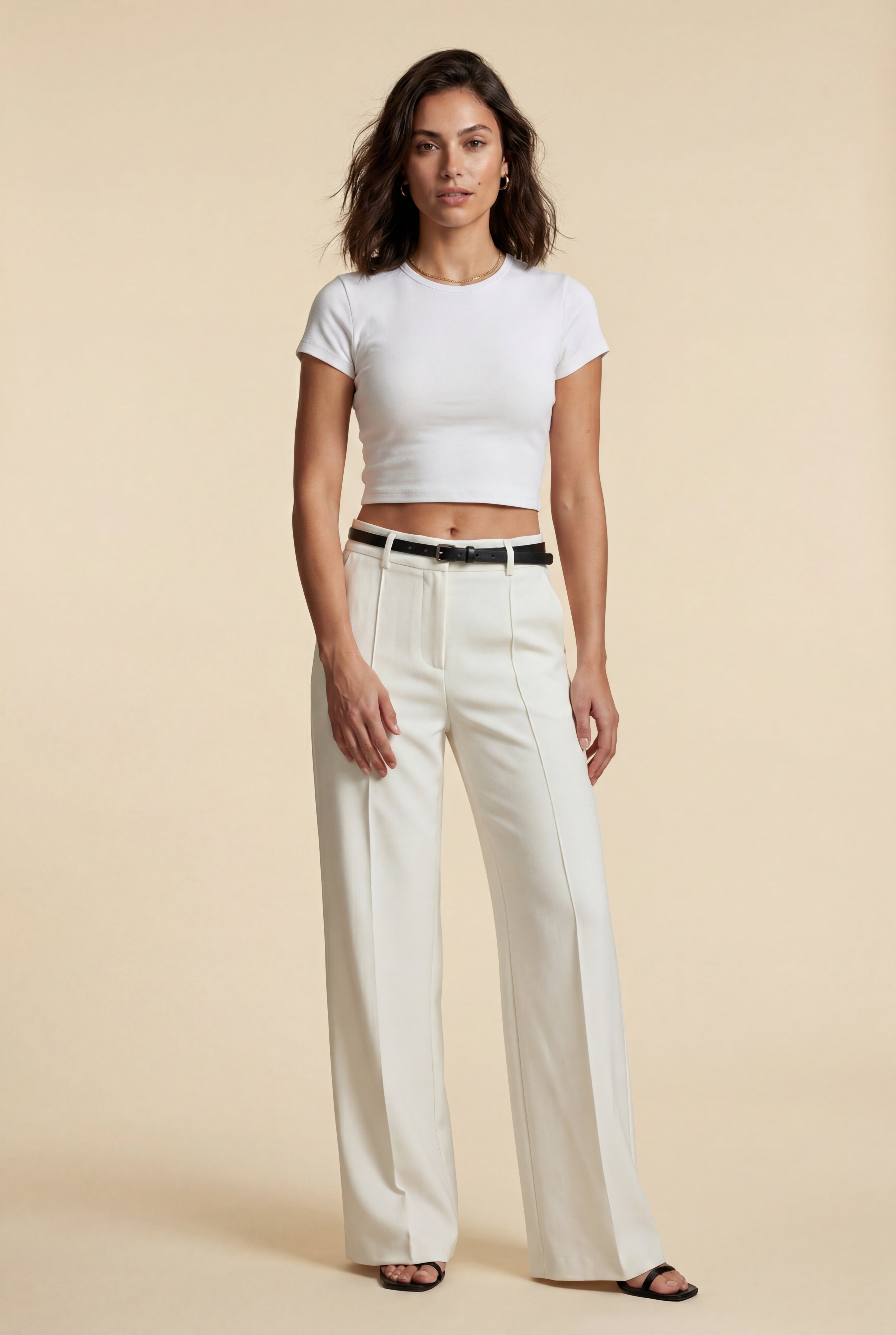 Zoyri | Belted Wide-Leg Trousers