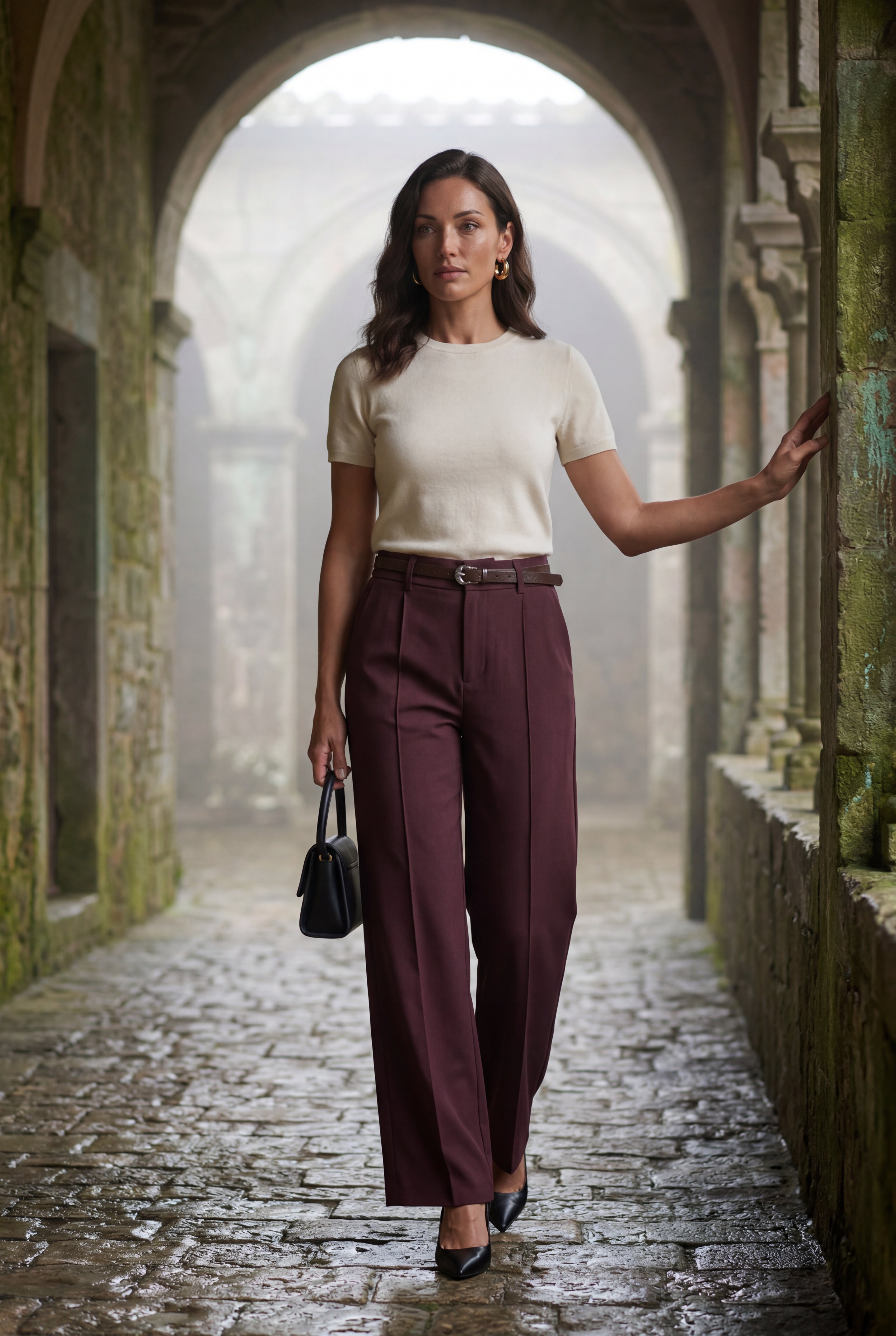 Zoyri | Belted Wide-Leg Trousers