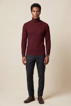 Men's Slim Fit Cable Knit Turtleneck Sweater