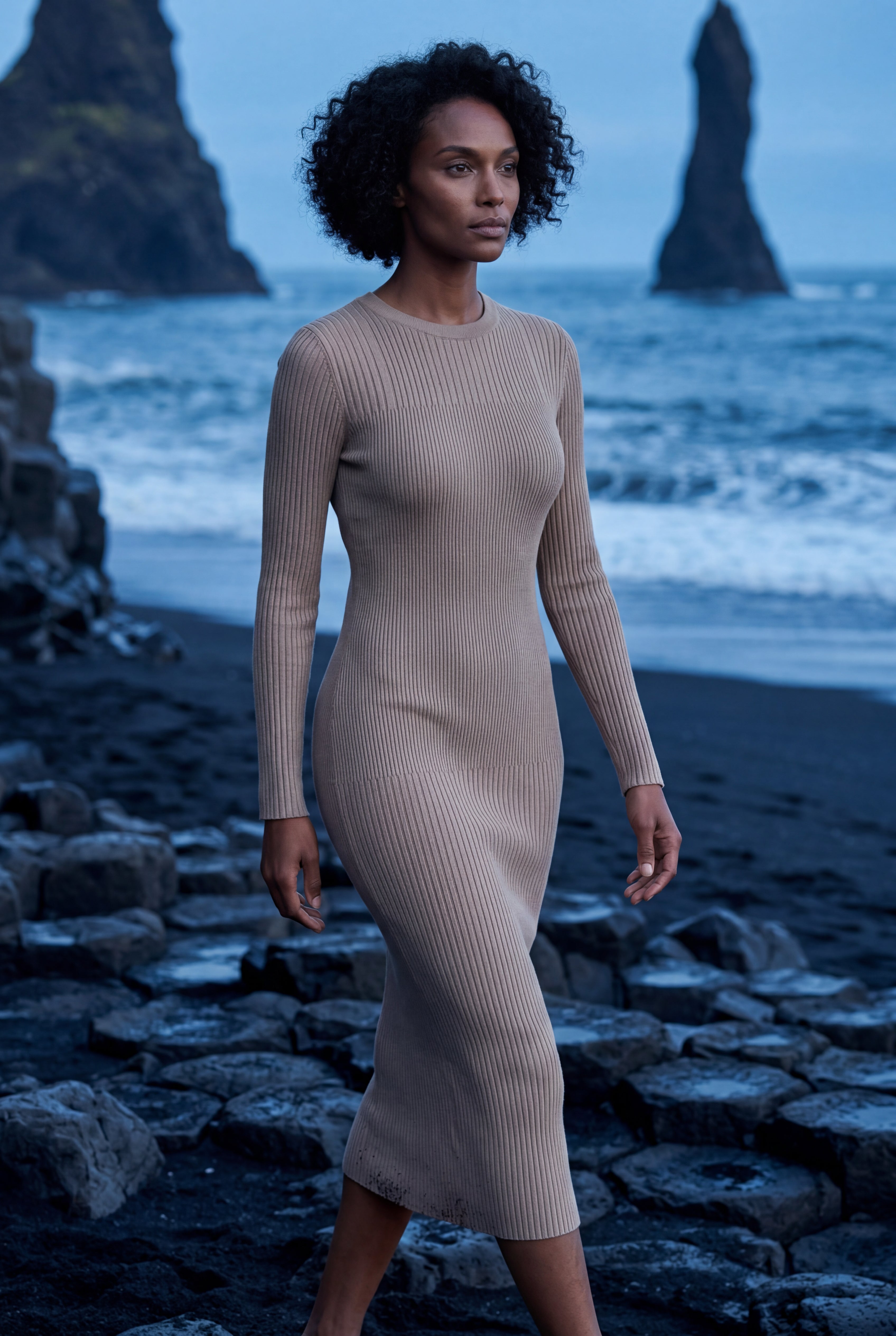 Zoyri | Ribbed Bodycon Midi Dress