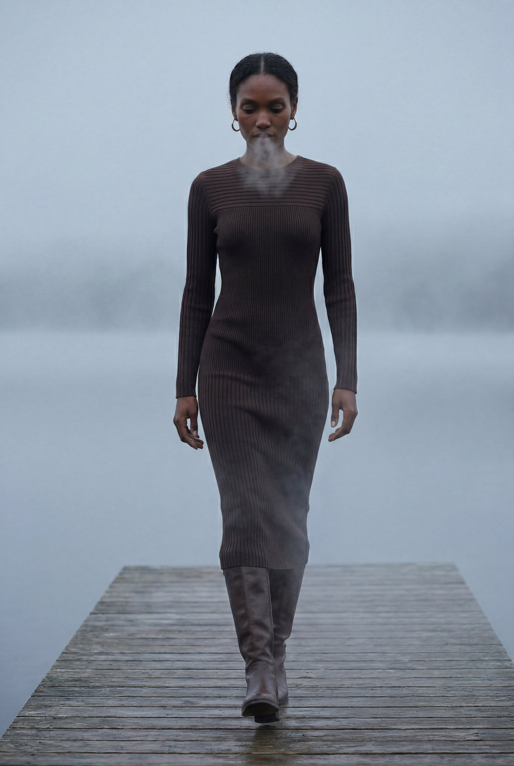Zoyri | Ribbed Bodycon Midi Dress