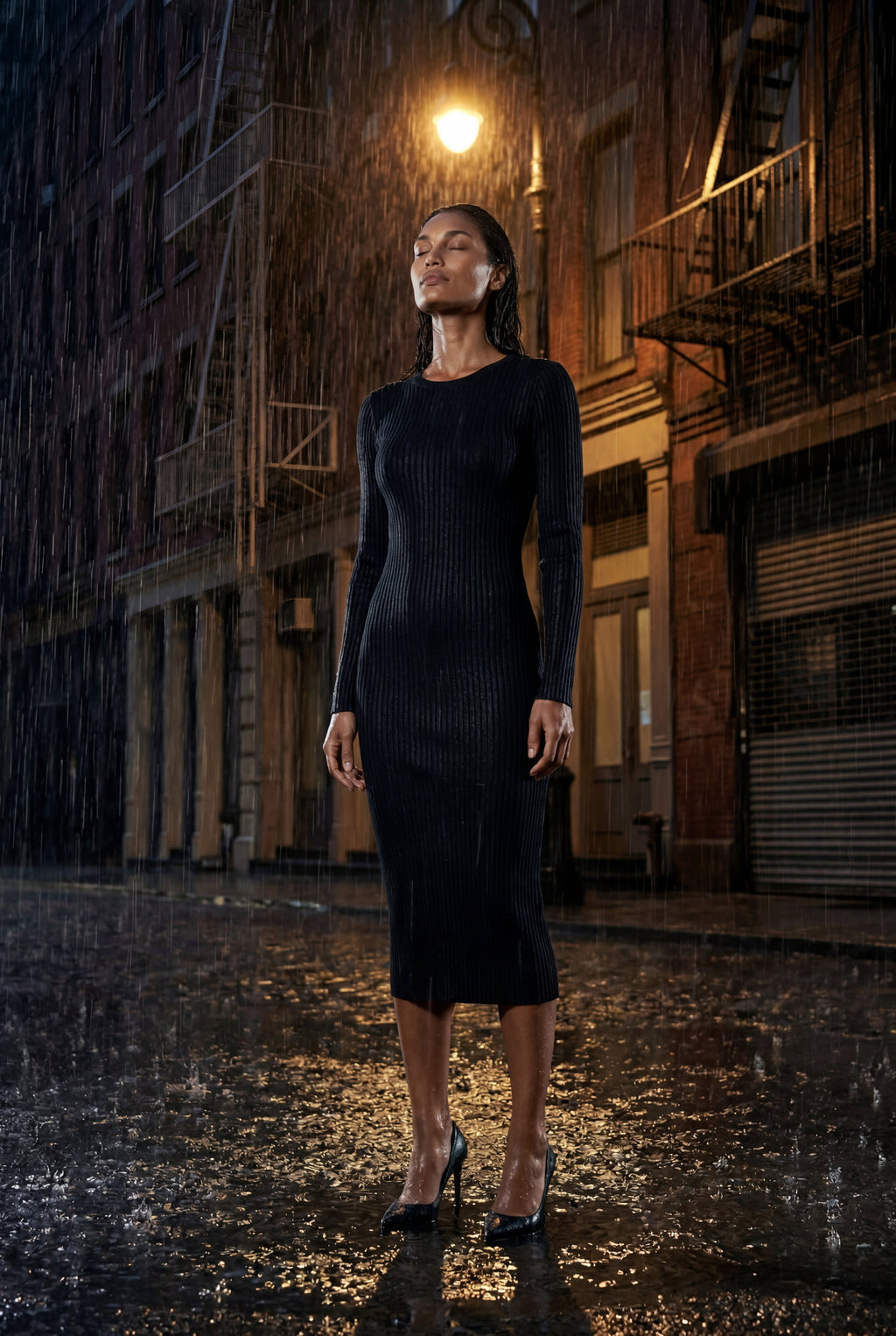 Zoyri | Ribbed Bodycon Midi Dress