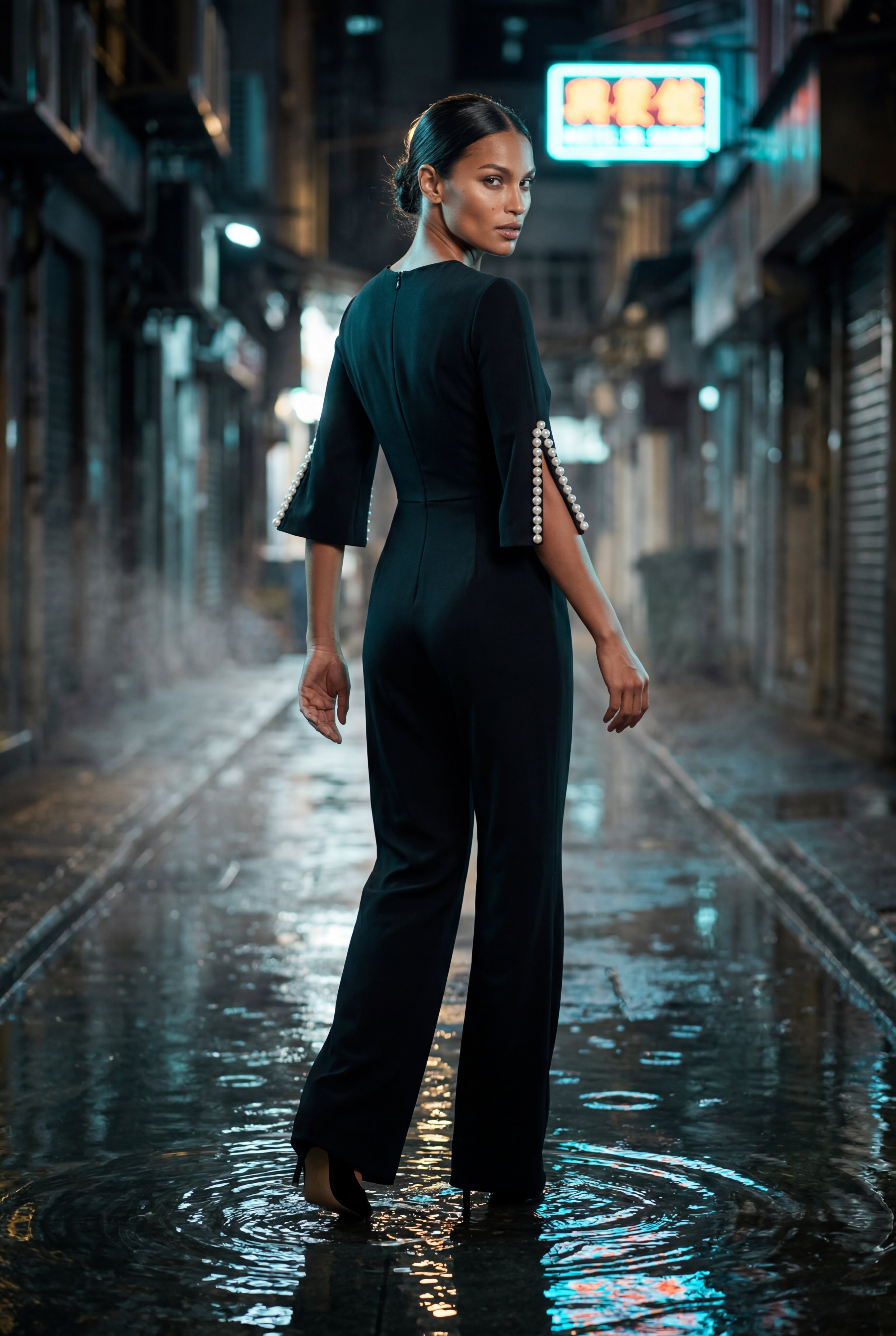 Zoyri | Beaded Sleeve Jumpsuit