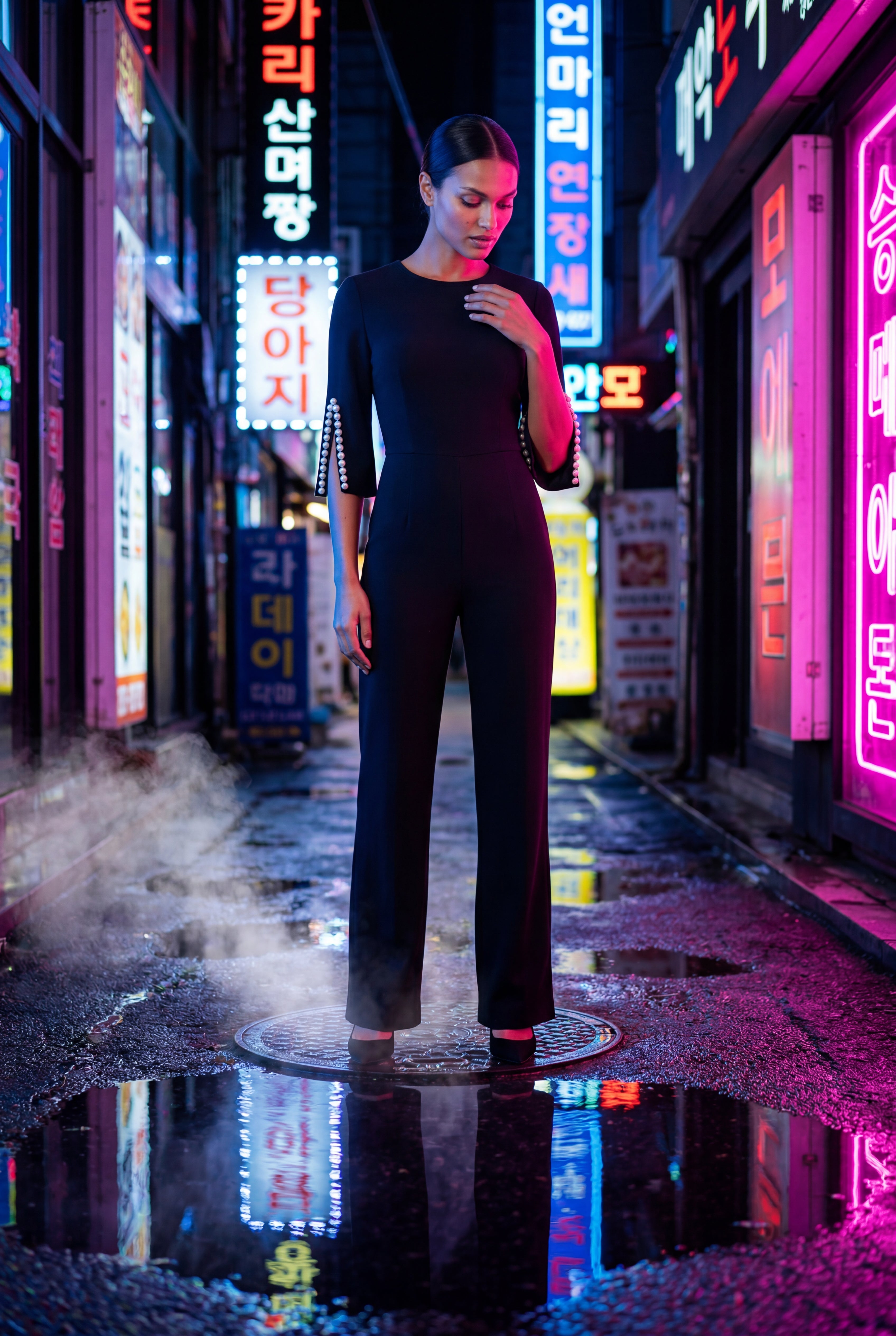 Zoyri | Beaded Sleeve Jumpsuit