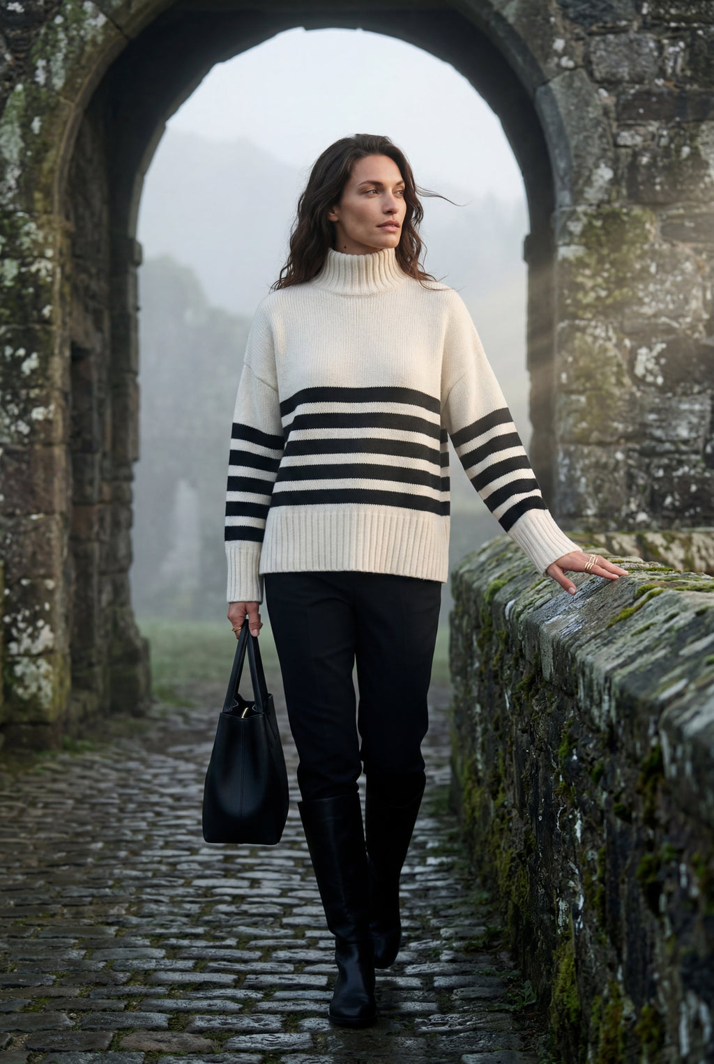 Zoyri | Striped Turtleneck Knit