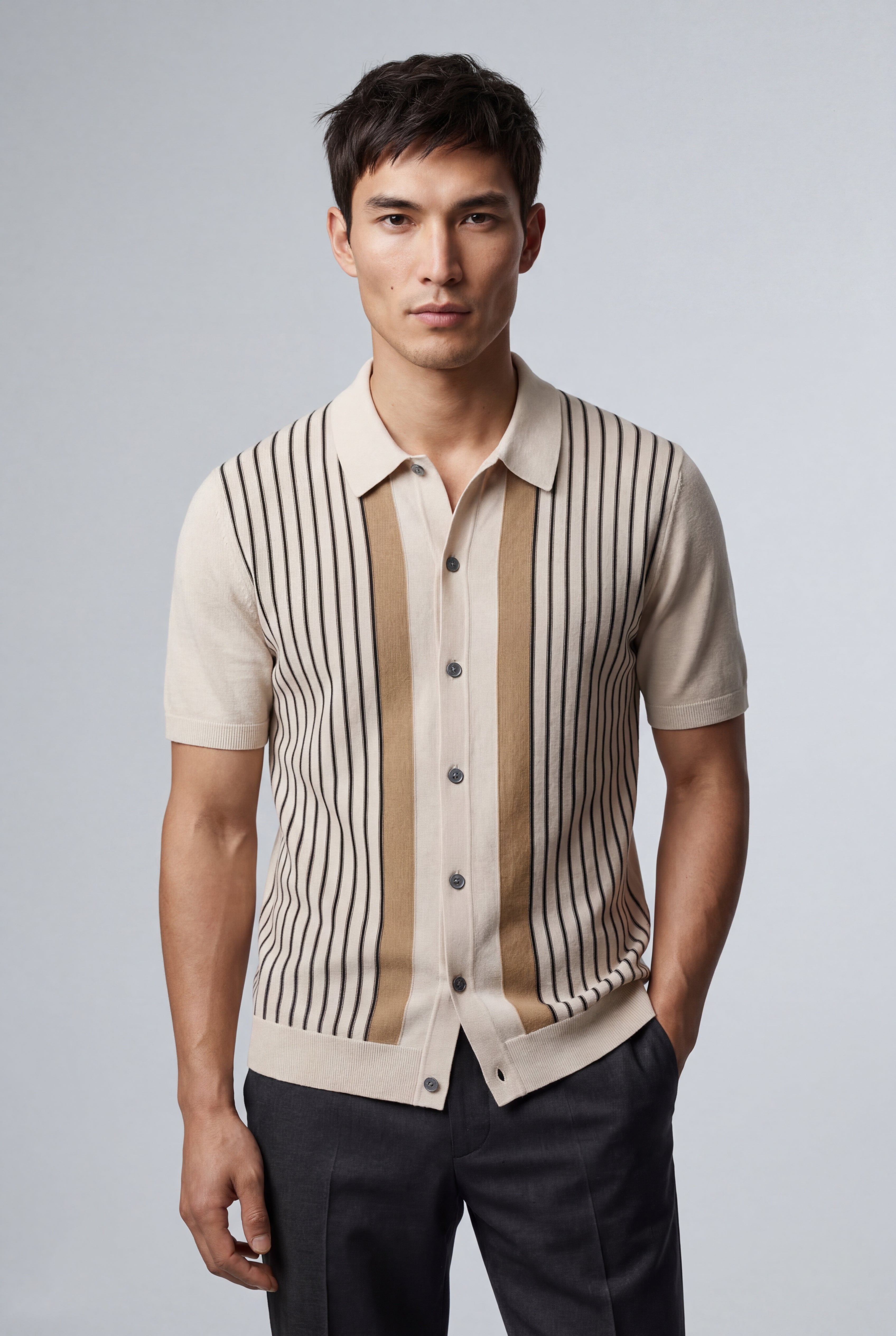 Zoyri | Striped Knit Polo