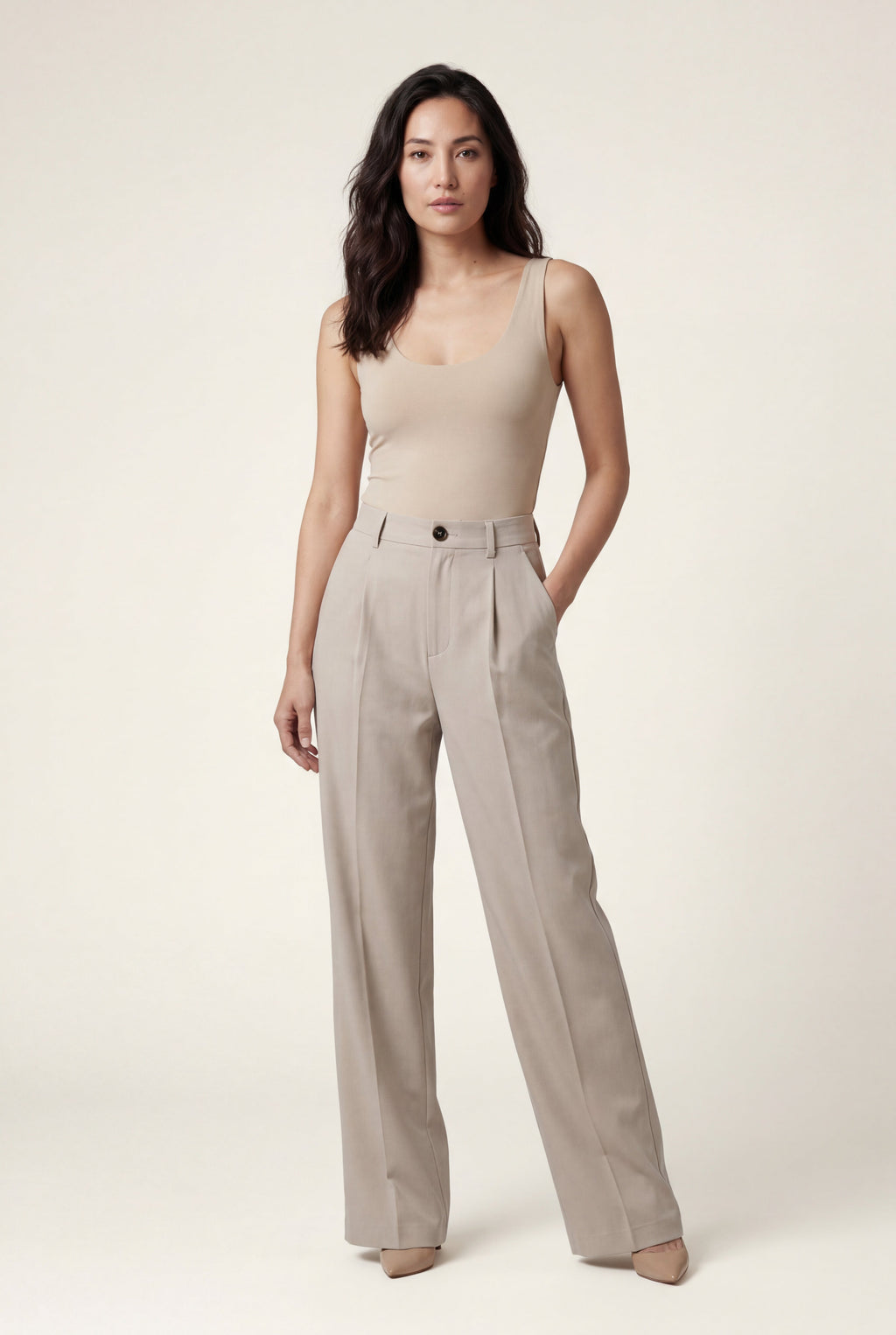 Zoyri | Pleated Wide-Leg Trousers