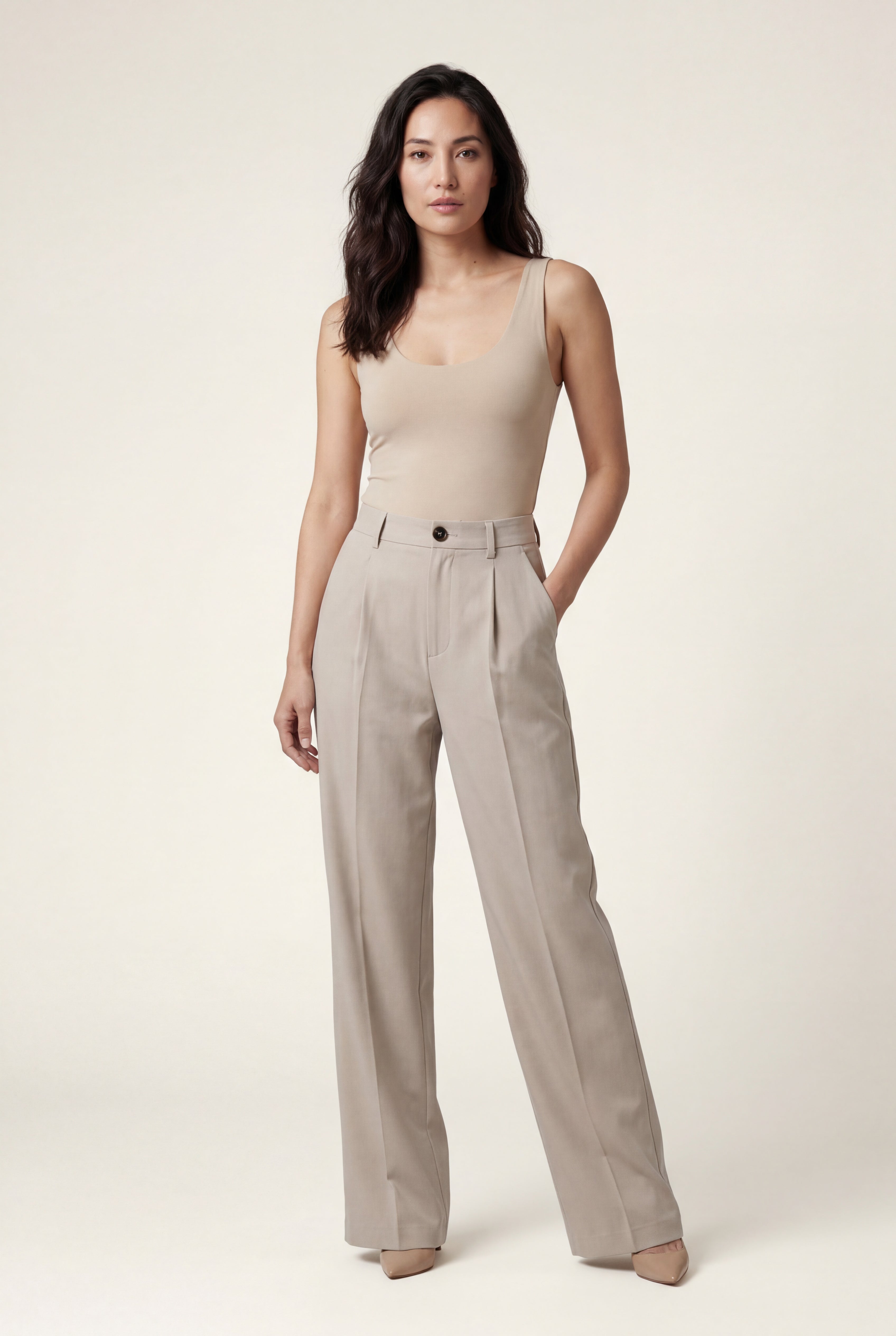Zoyri | Pleated Wide-Leg Trousers