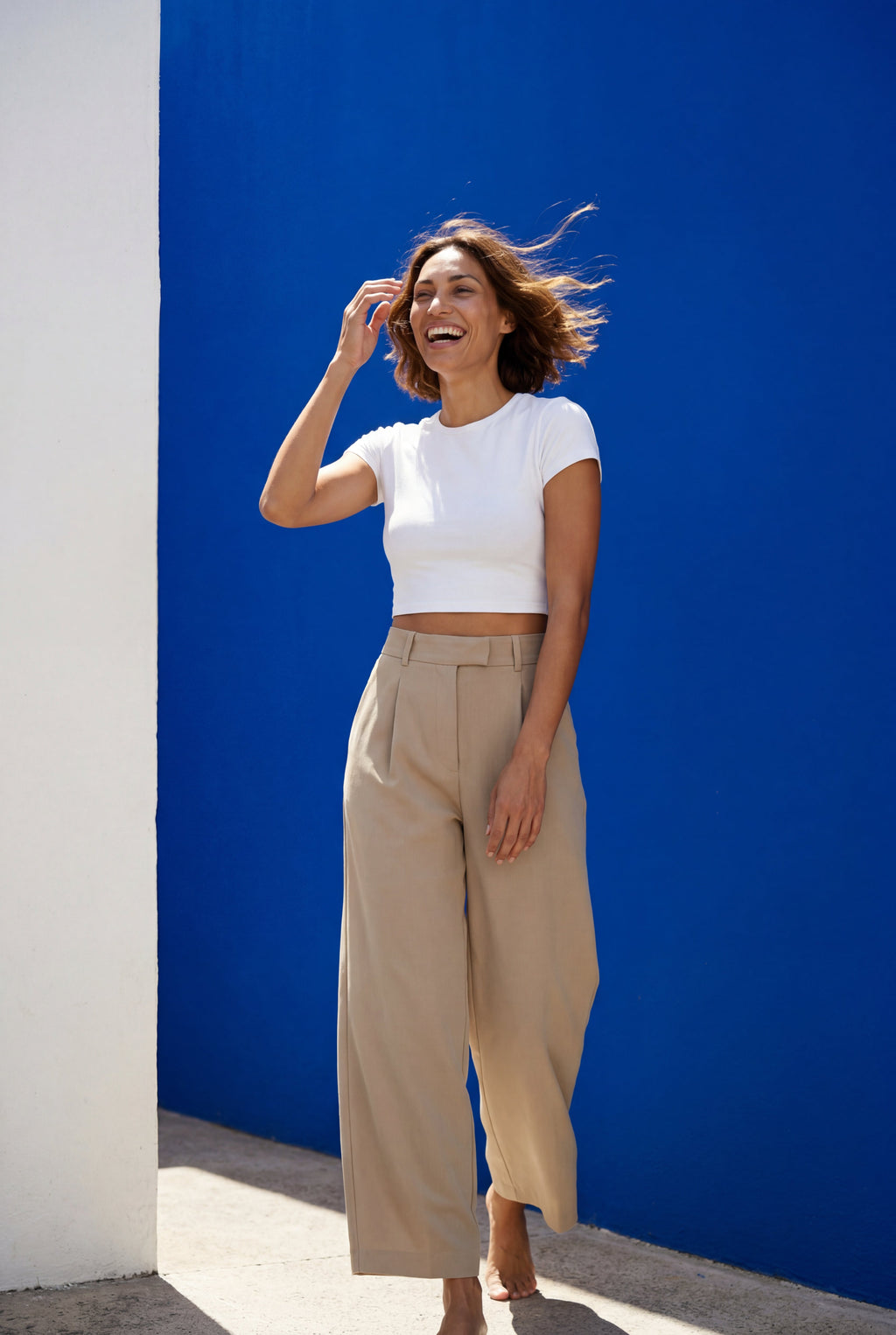 Zoyri | Pleated Wide-Leg Trousers