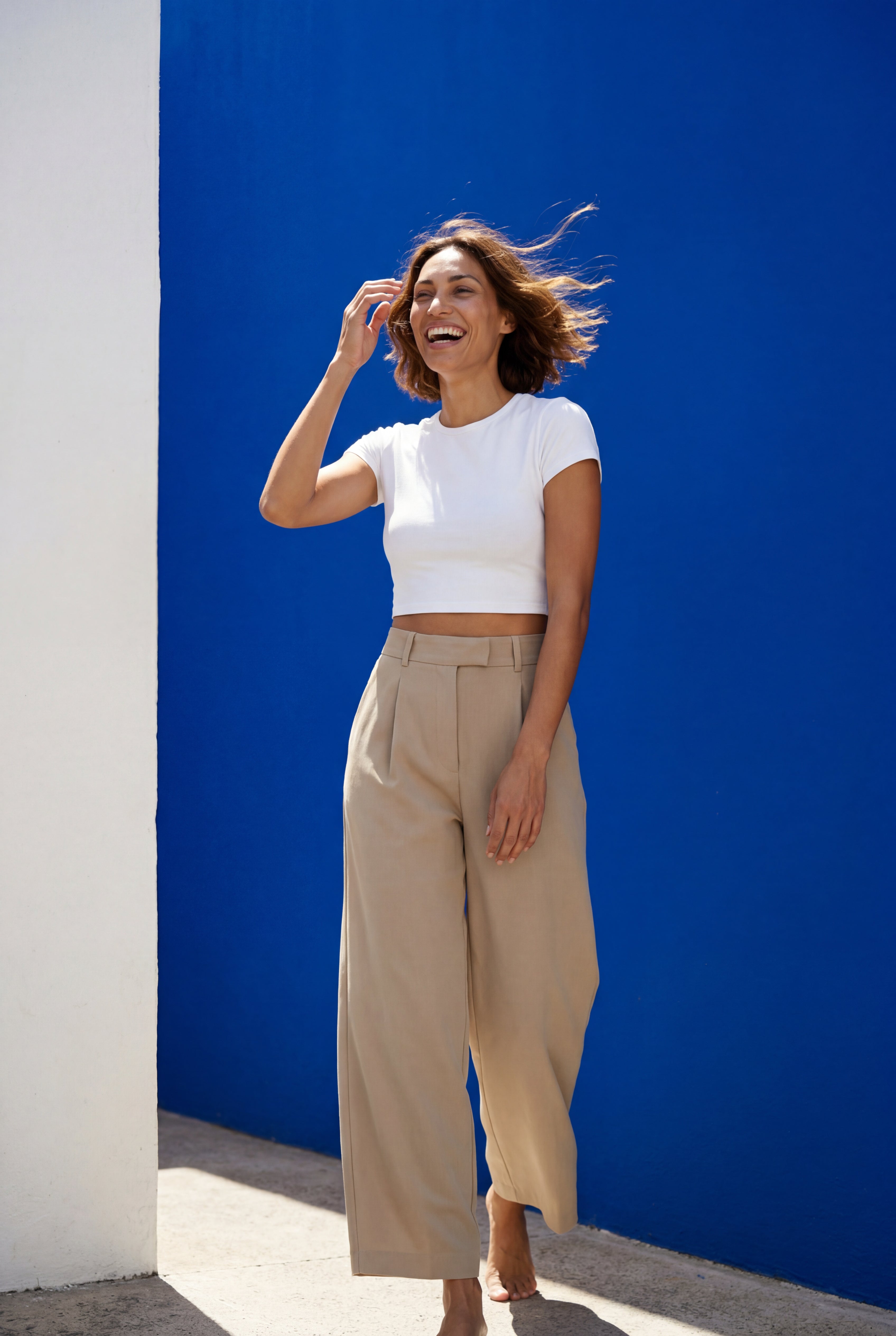 Zoyri | Pleated Wide-Leg Trousers