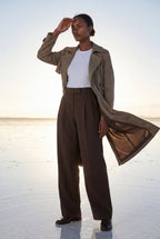 Zoyri | Pleated Wide-Leg Trousers