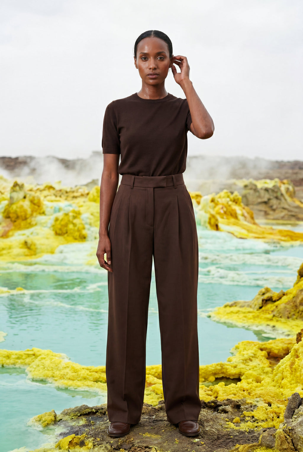 Zoyri | Pleated Wide-Leg Trousers