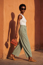 Zoyri | Pleated Wide-Leg Trousers