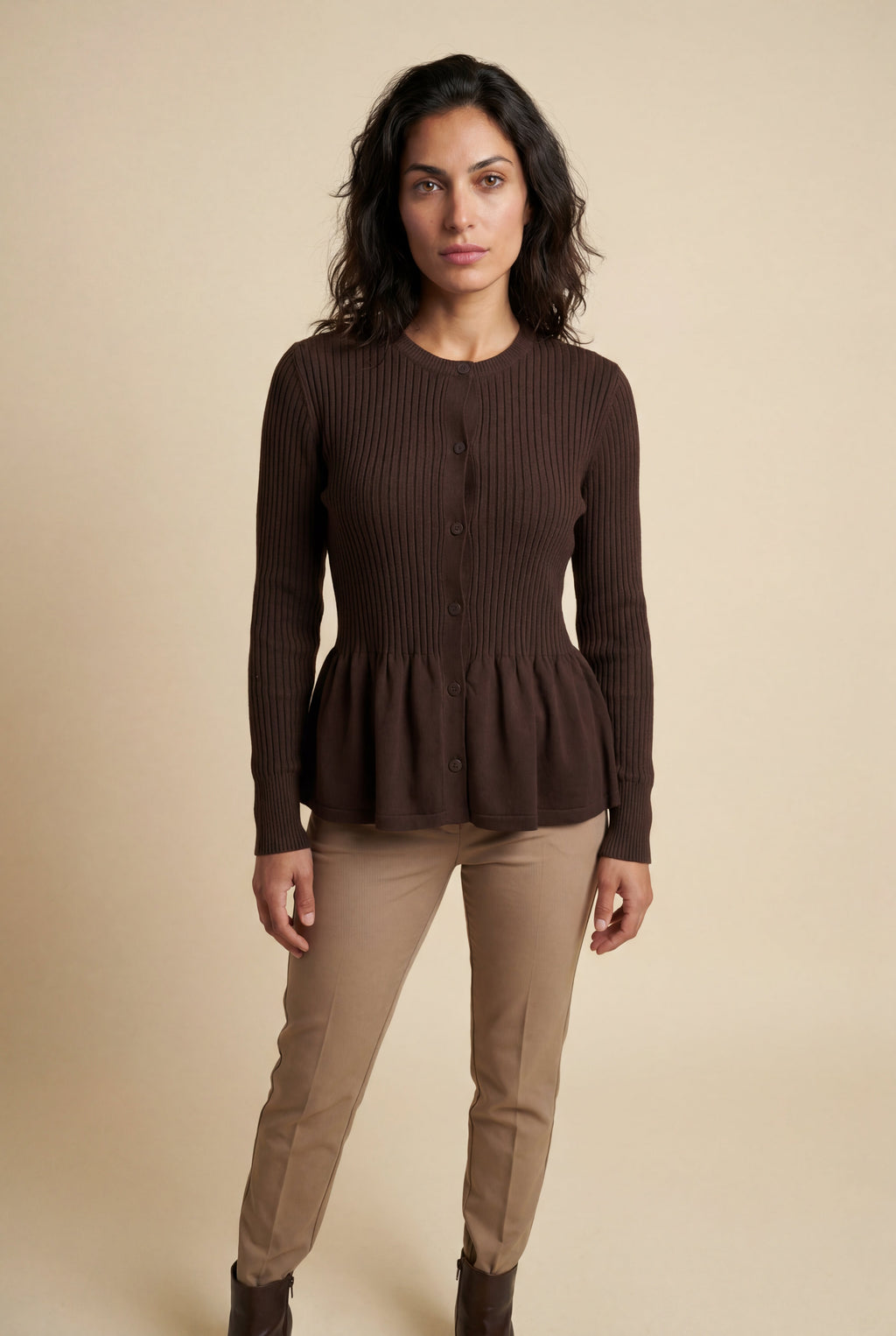 Zoyri | Soft Peplum Cardigan