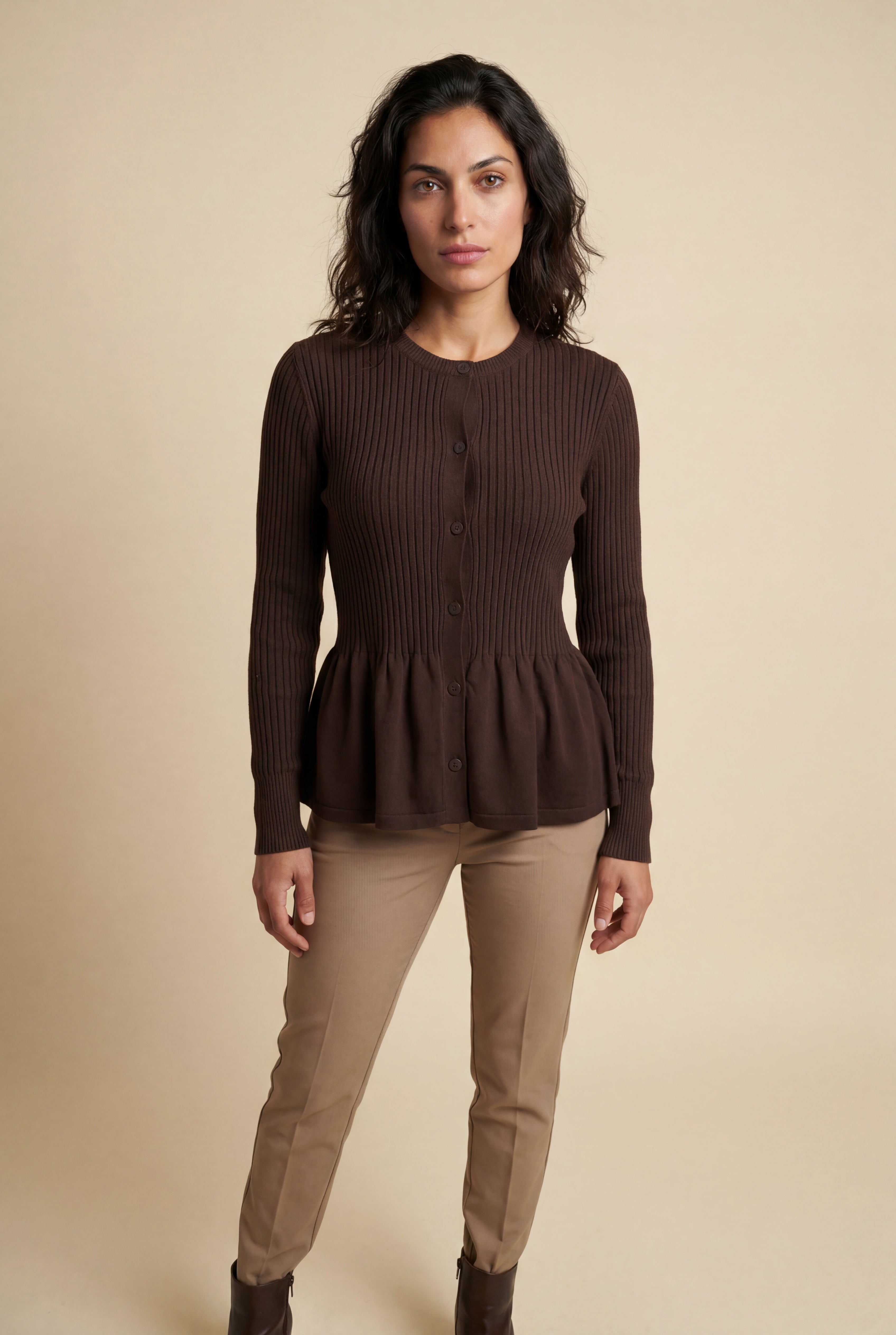 Zoyri | Soft Peplum Cardigan
