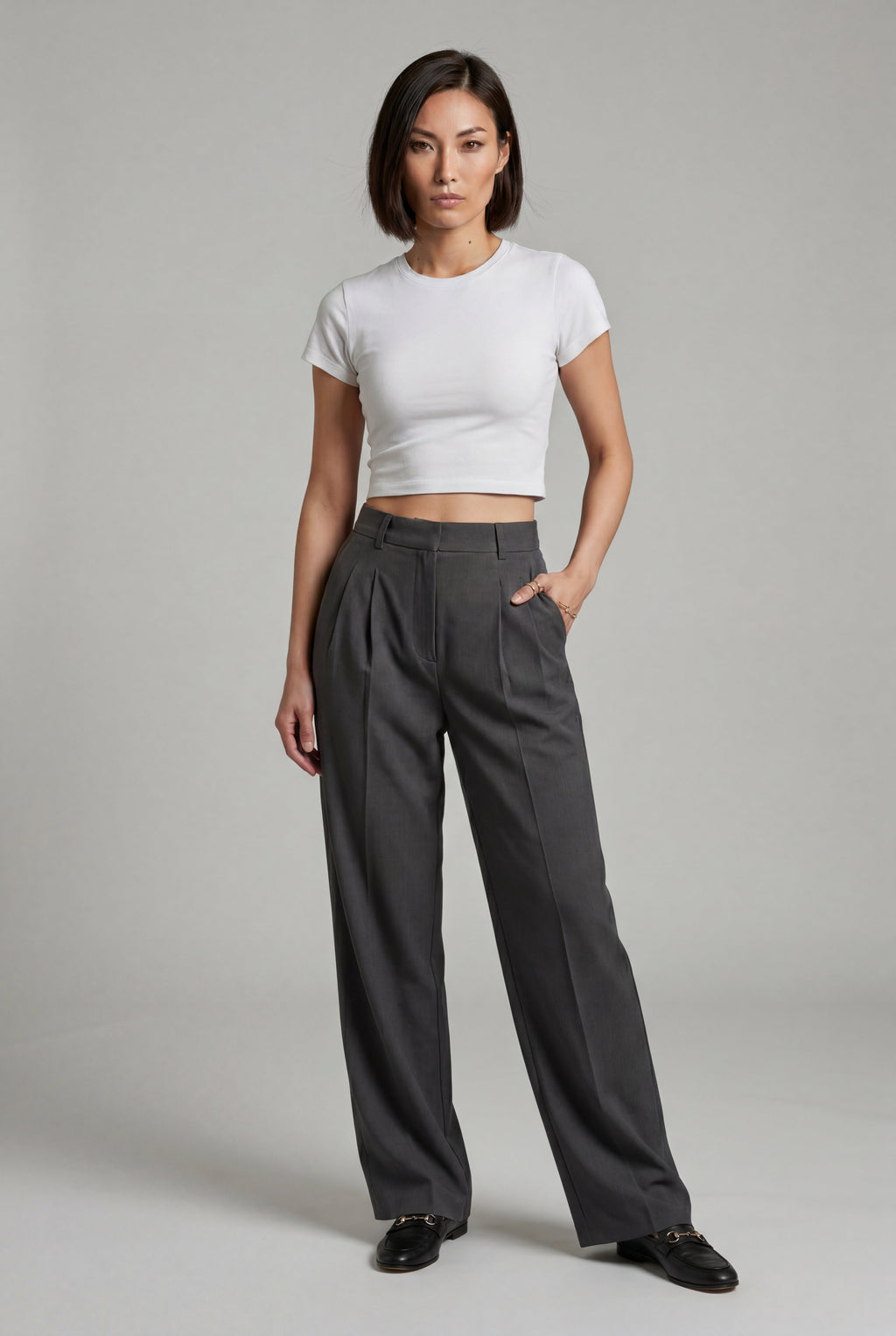 Zoyri | Pleated Wide-Leg Trousers