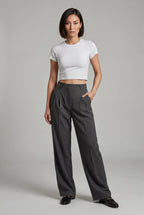 Zoyri | Pleated Wide-Leg Trousers