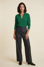 Zoyri | Open Collar Knit Sweater