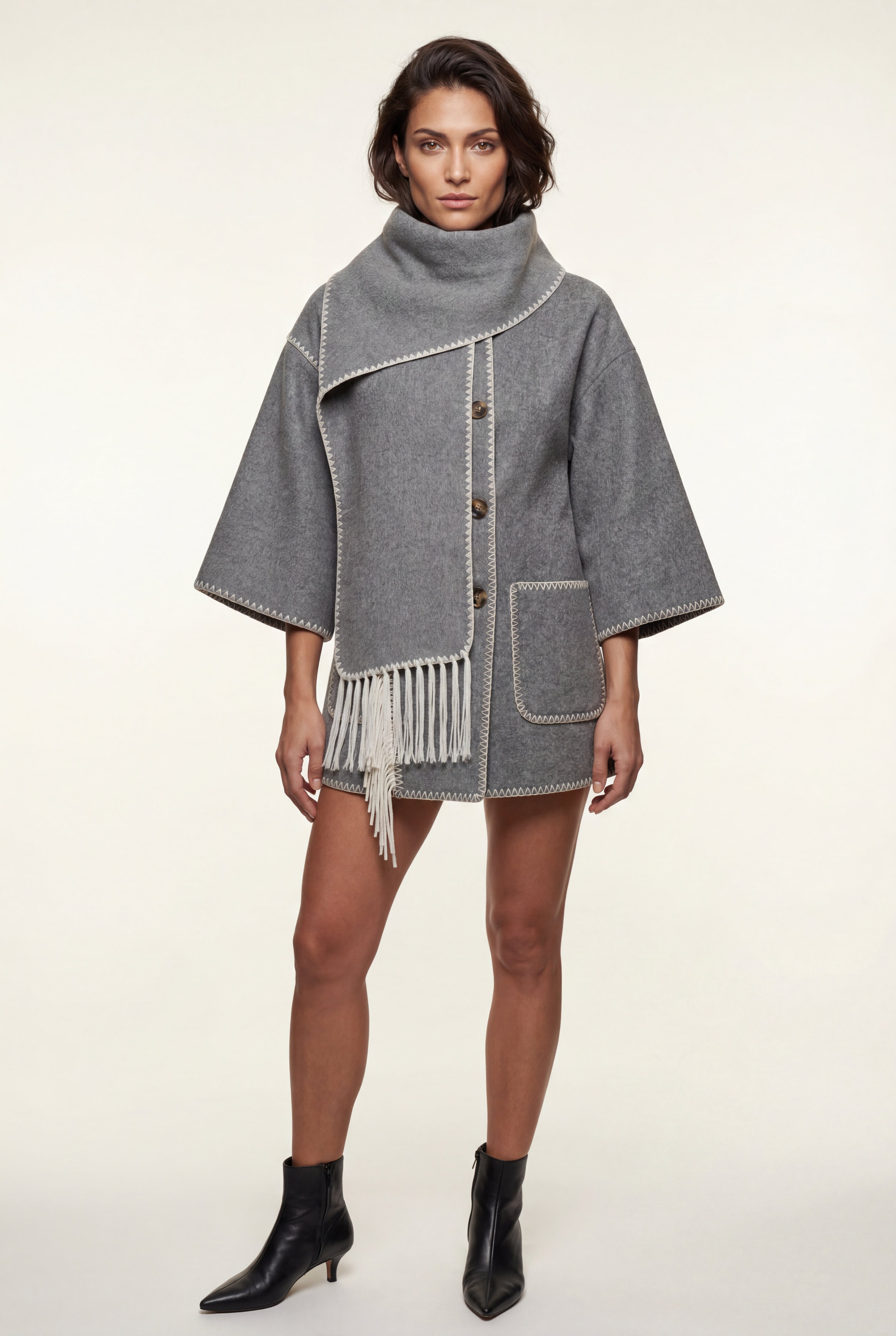 Zoyri | Fringed Wrap Jacket