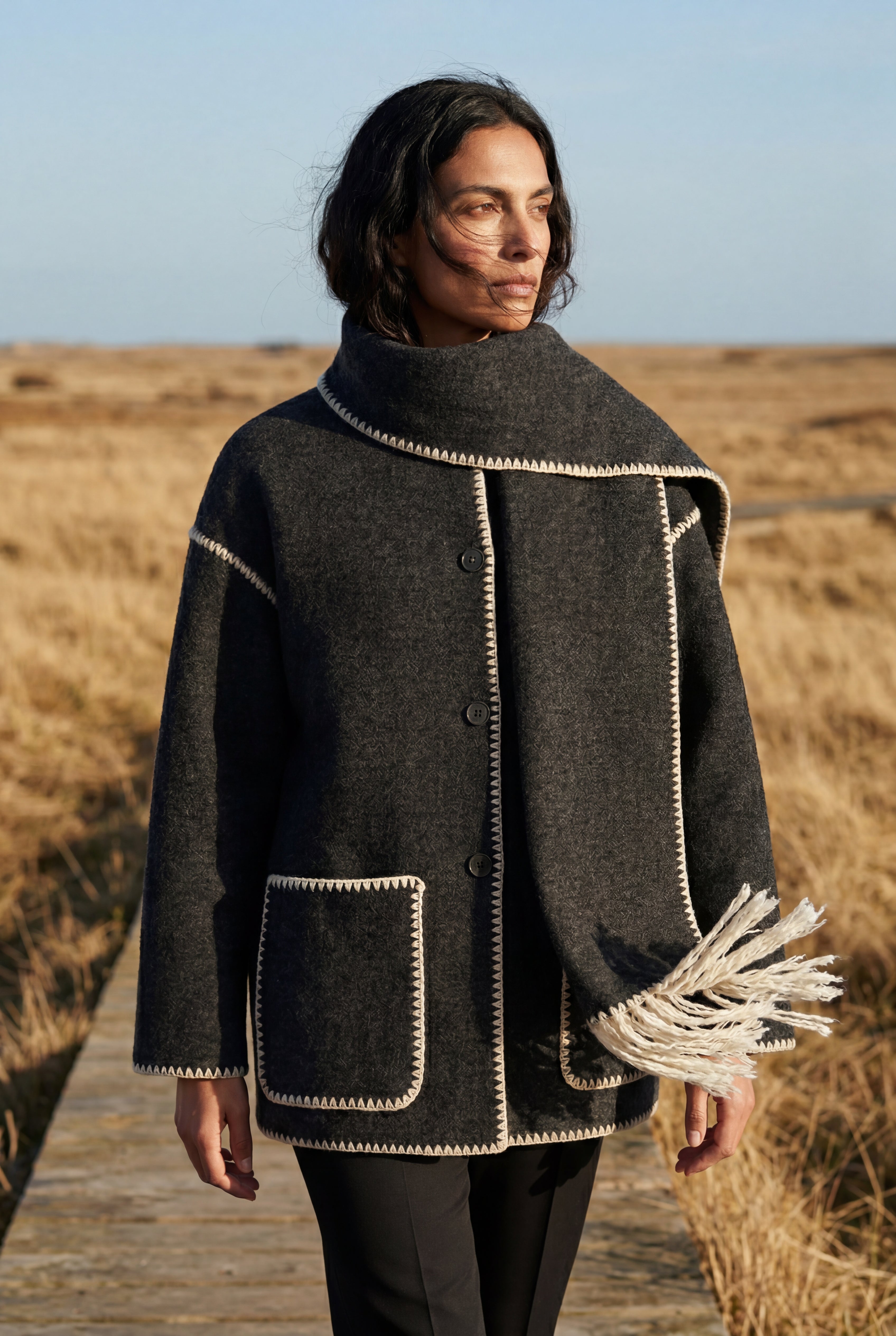 Zoyri | Fringed Wrap Jacket