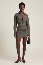 Zoyri | Pinstripe Ruched Set