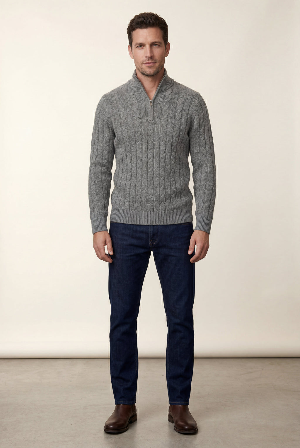 Zoyri | Cable Half-Zip Sweater