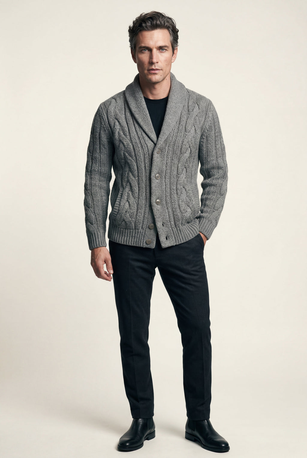 Zoyri | Cable Shawl Cardigan