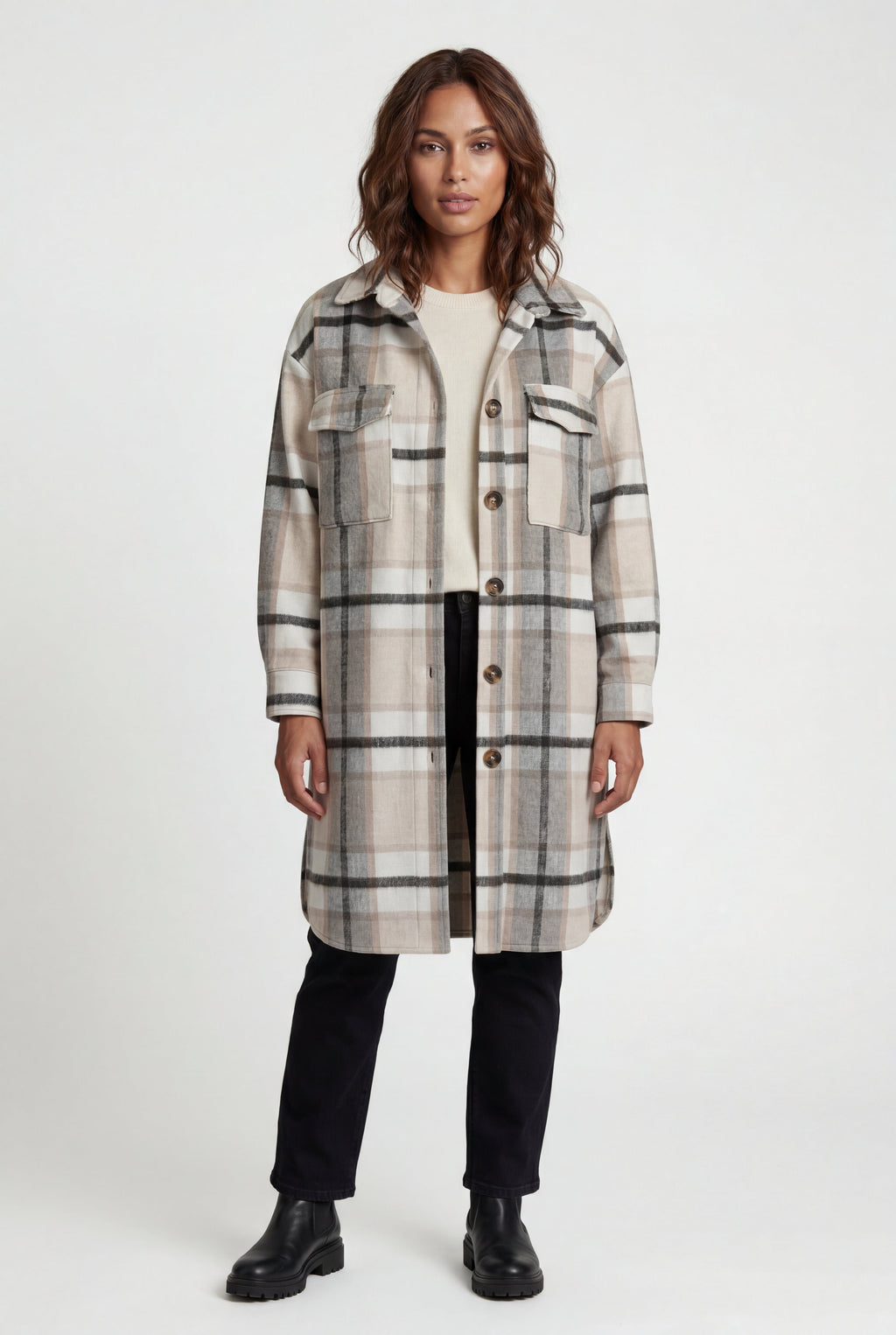 Zoyri | Plaid Shirt Coat