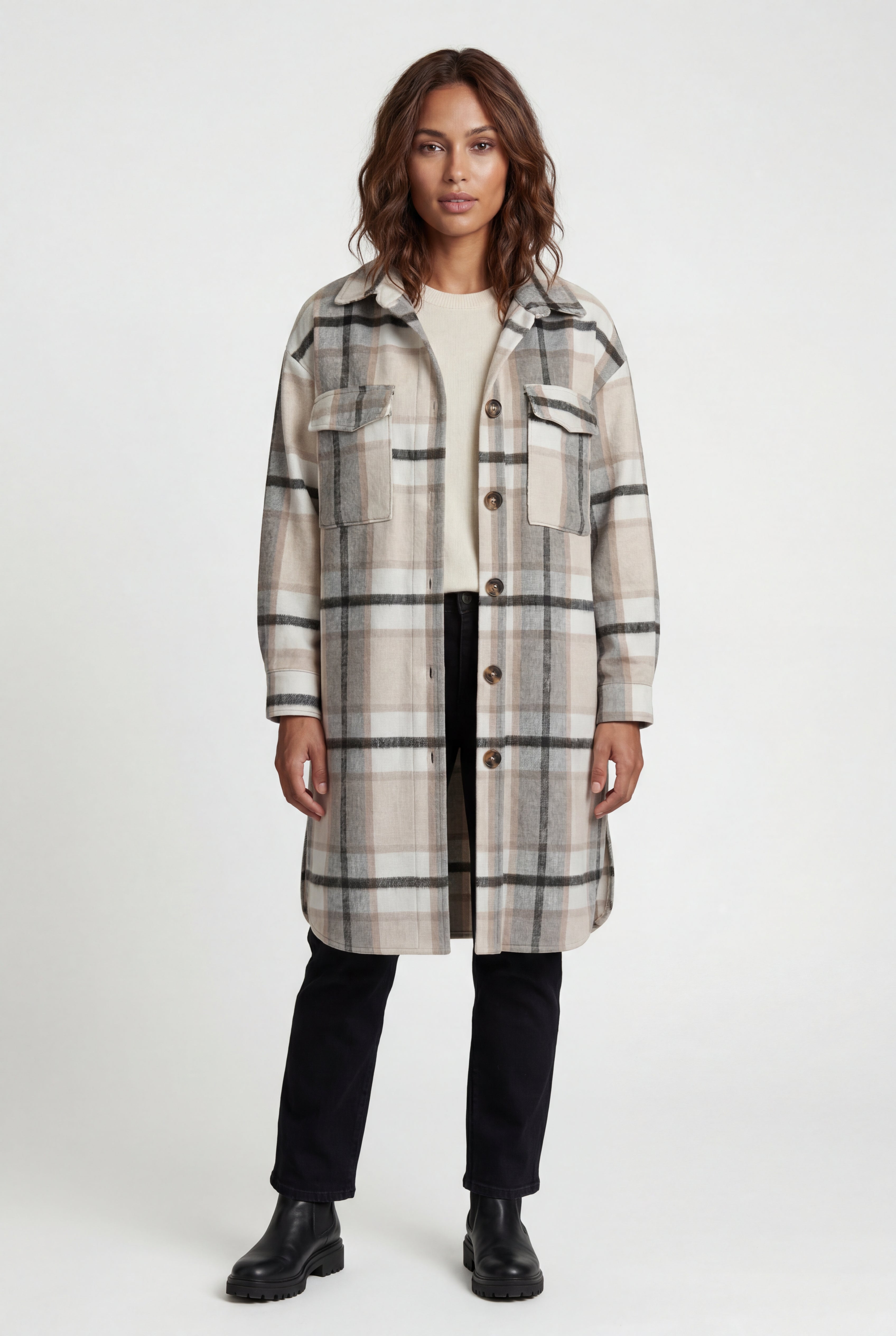 Zoyri | Plaid Shirt Coat
