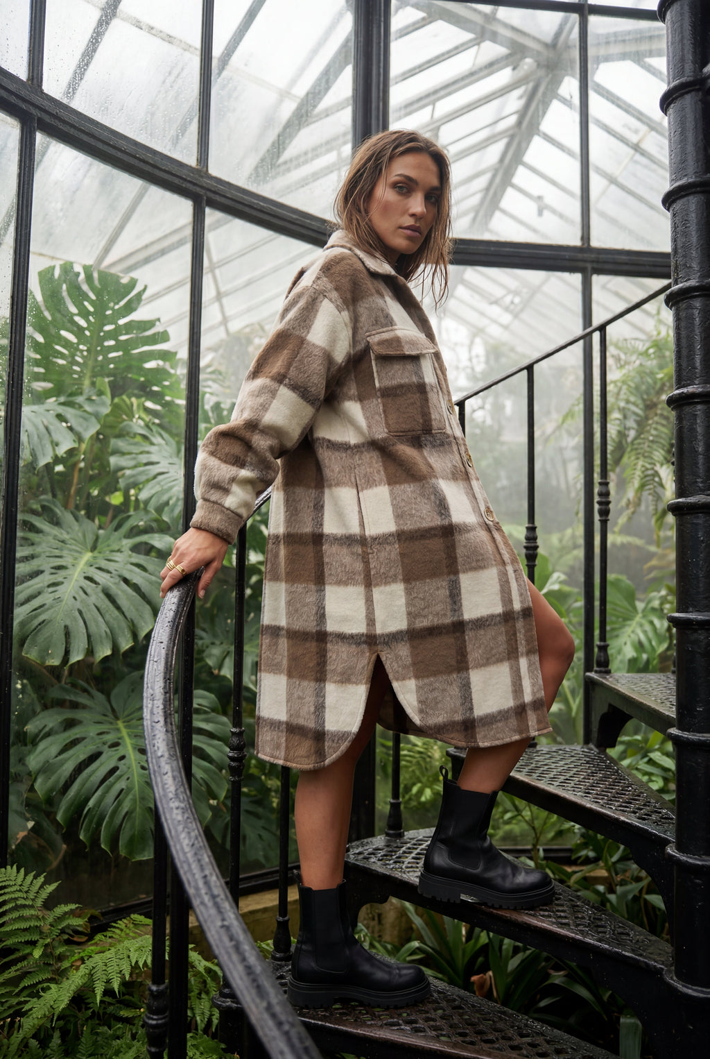 Zoyri | Plaid Shirt Coat