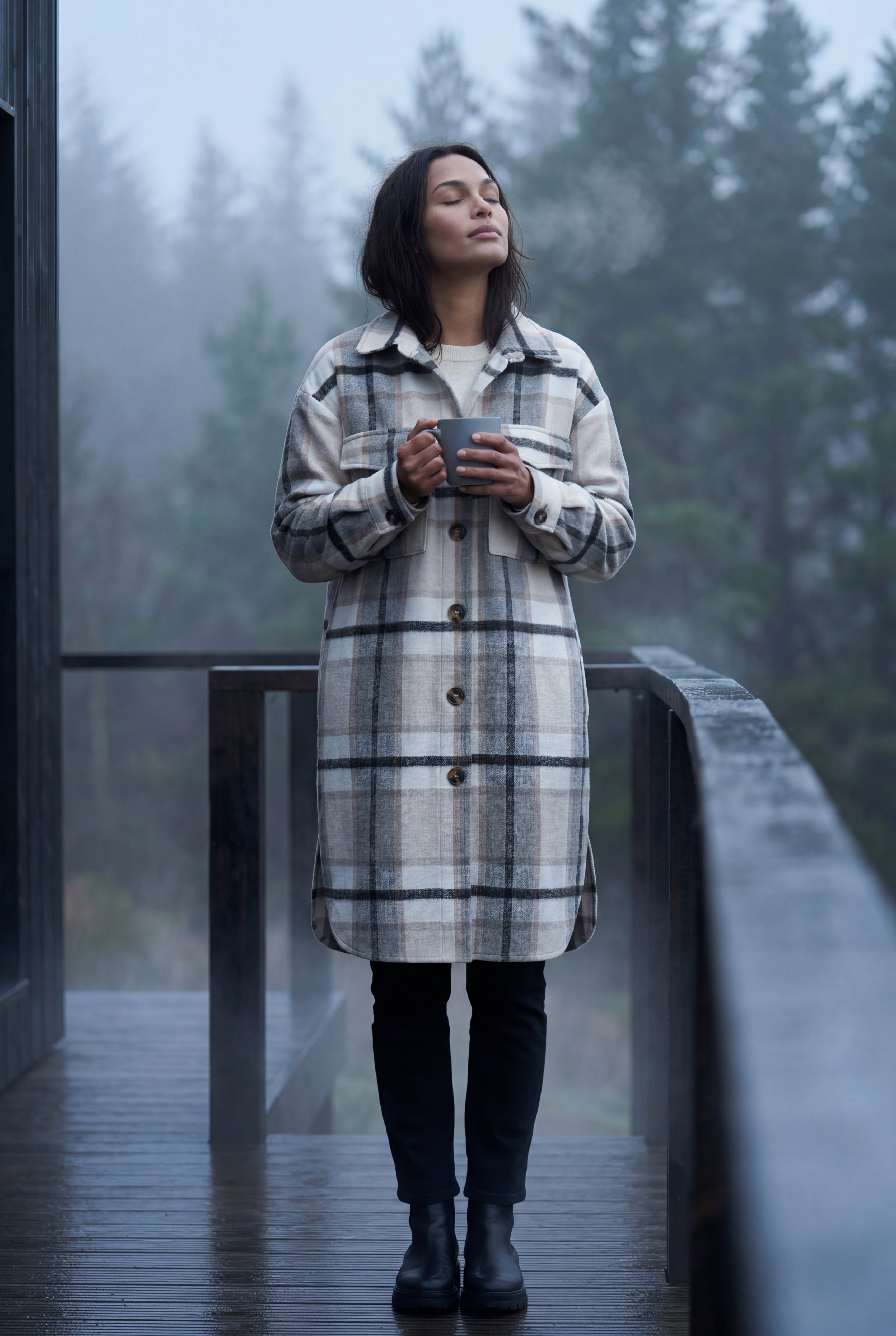 Zoyri | Plaid Shirt Coat